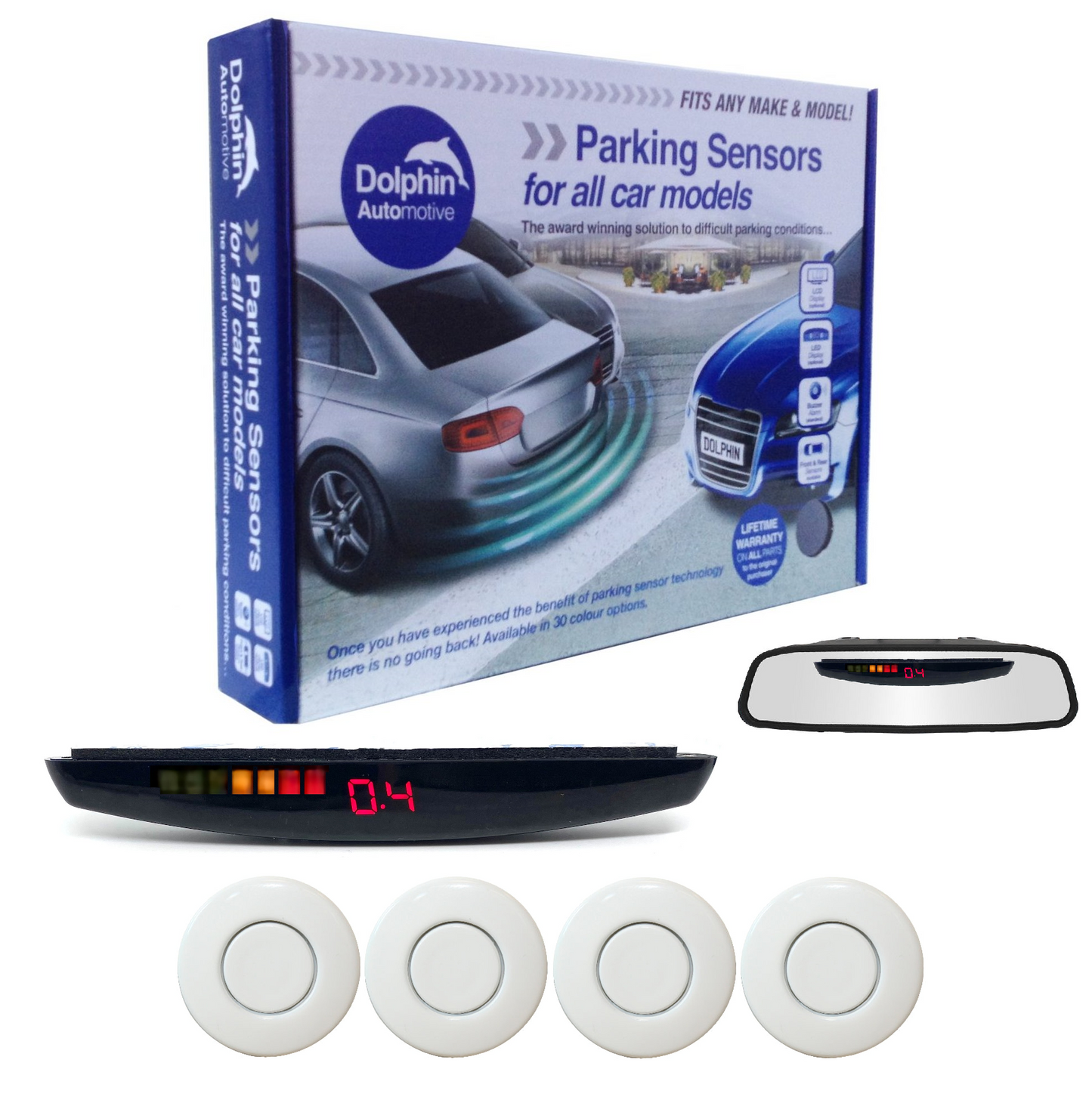 4 Rear Parking Sensors - Audio & Roof Display