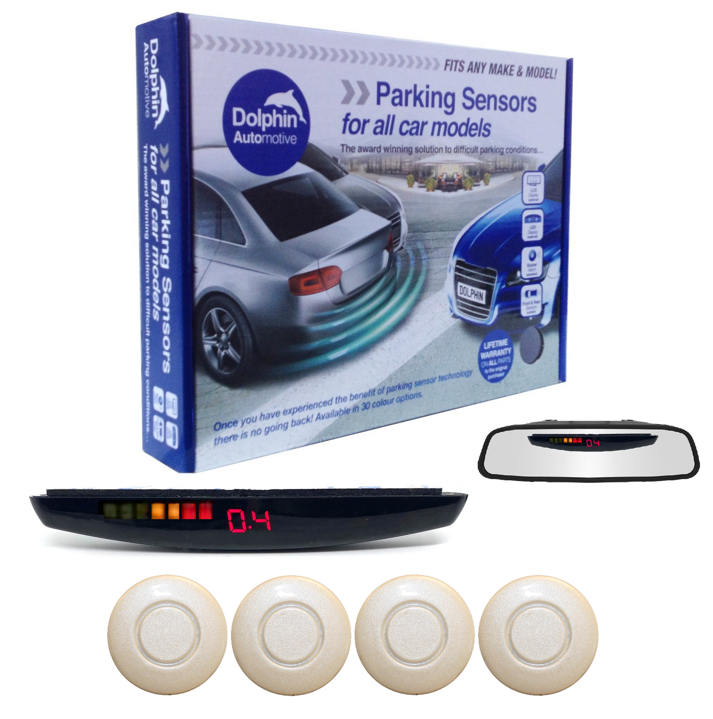 4 Rear Parking Sensors - Audio & Roof Display