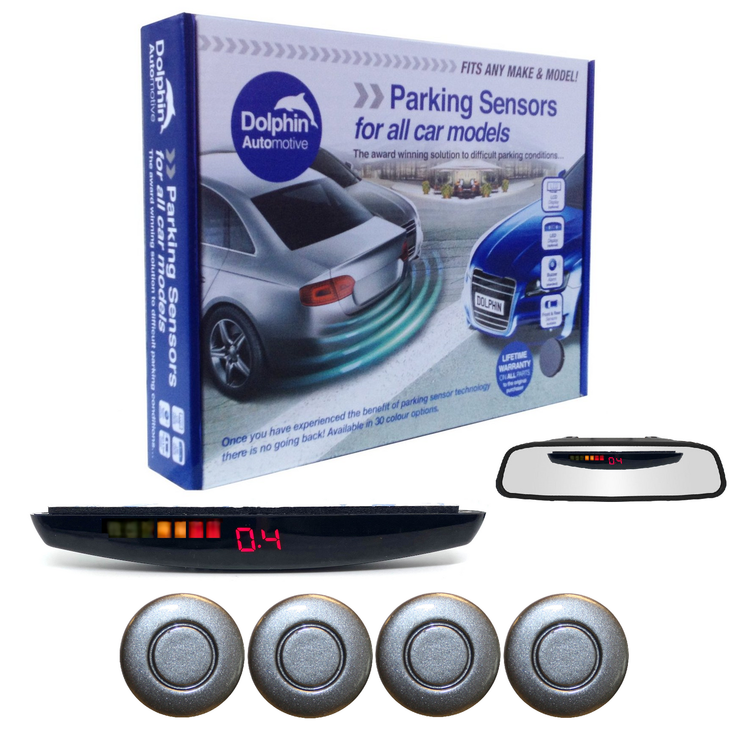 4 Rear Parking Sensors - Audio & Roof Display