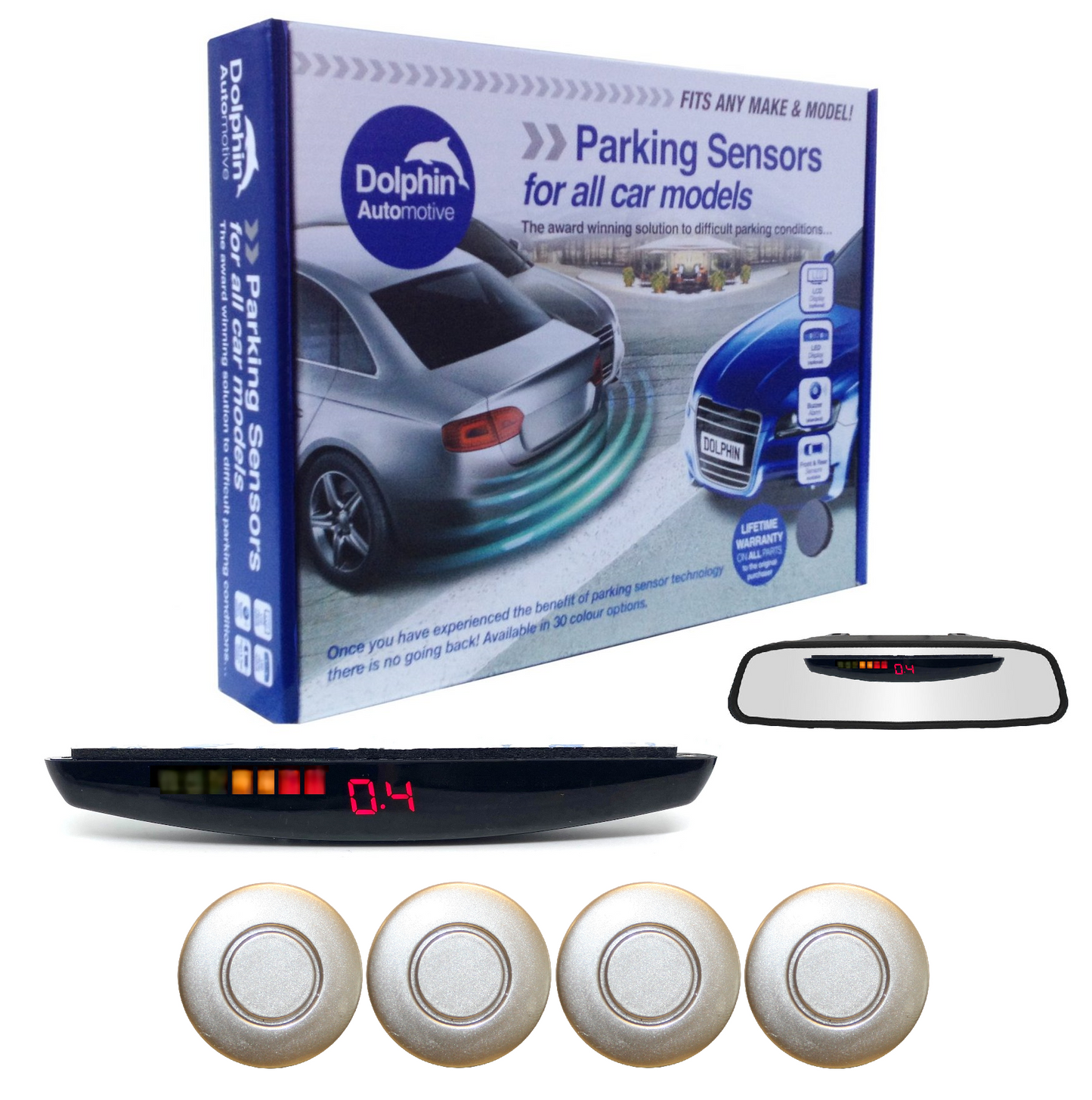 4 Rear Parking Sensors - Audio & Roof Display
