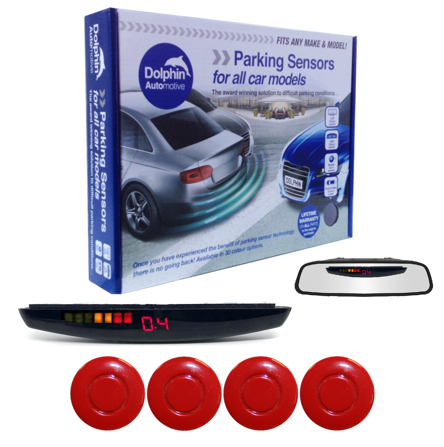 4 Rear Parking Sensors - Audio & Roof Display
