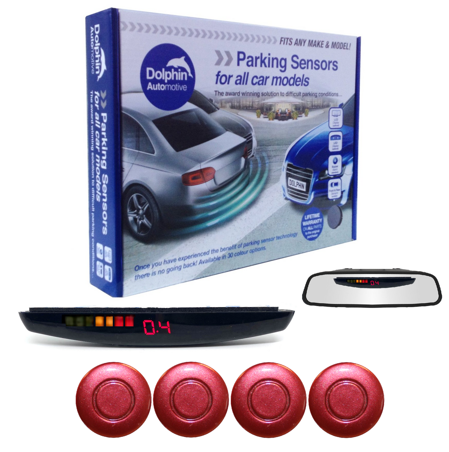 4 Rear Parking Sensors - Audio & Roof Display