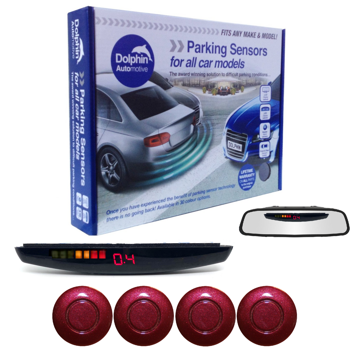 4 Rear Parking Sensors - Audio & Roof Display