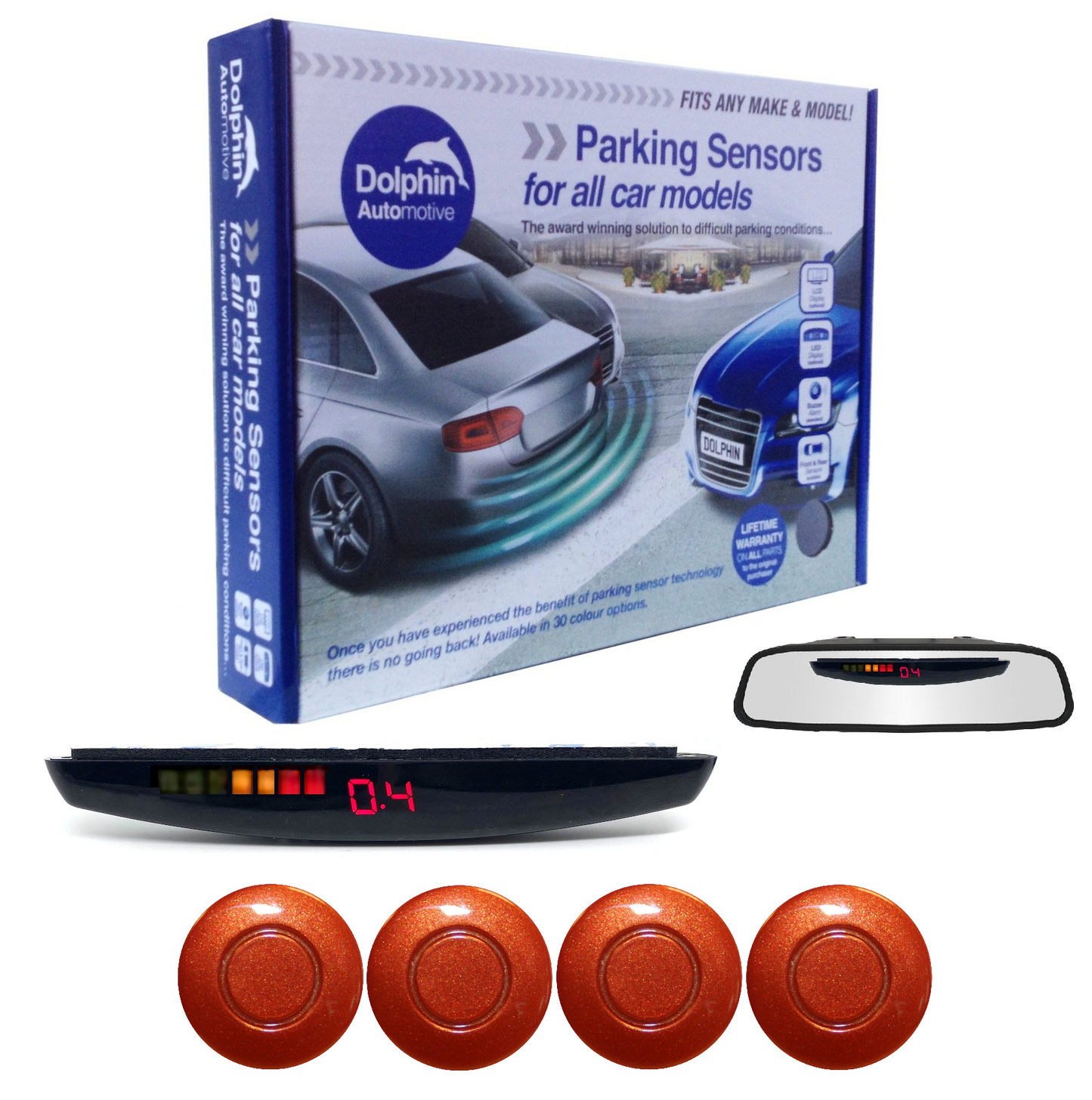 4 Rear Parking Sensors - Audio & Roof Display