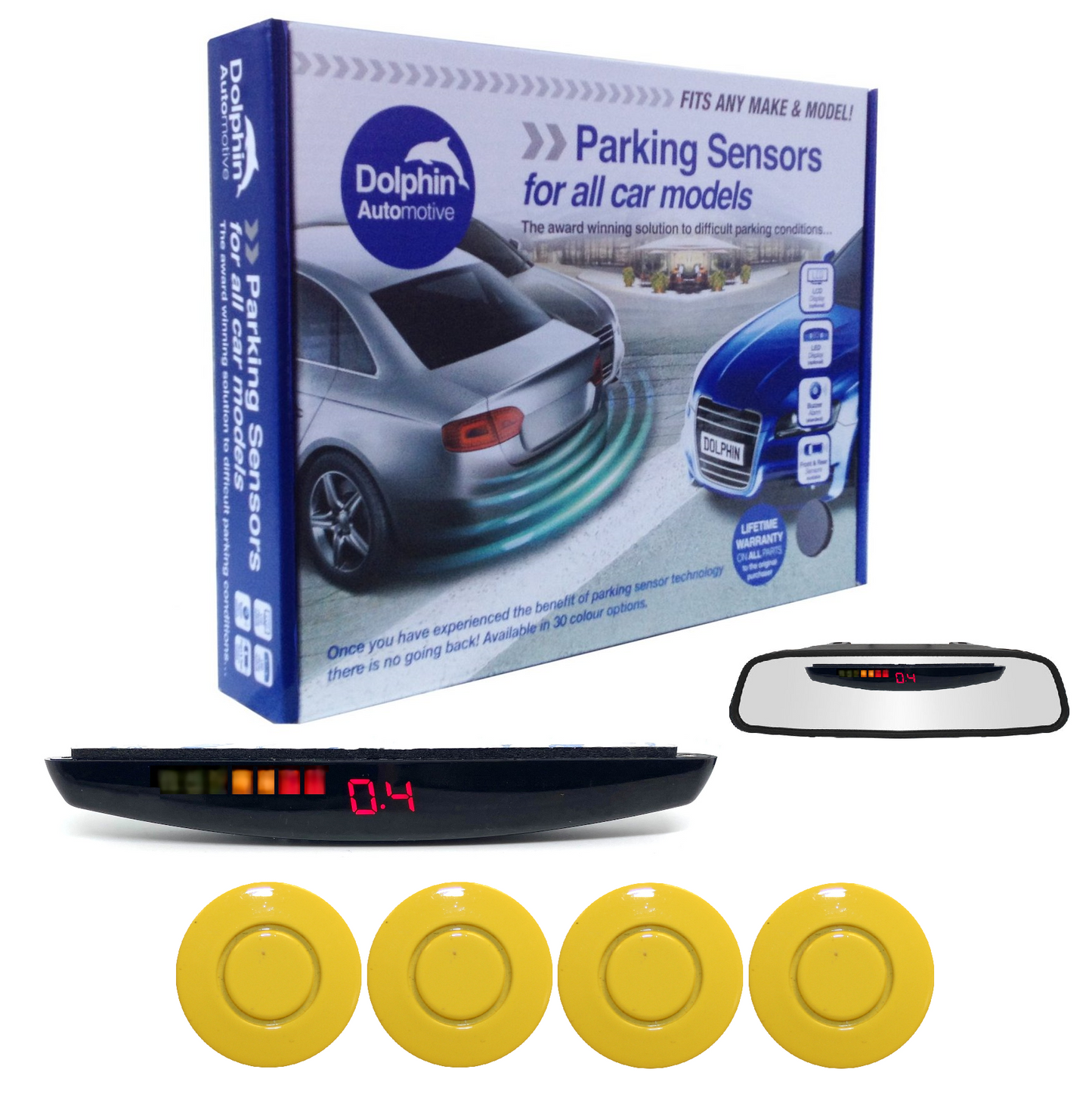4 Rear Parking Sensors - Audio & Roof Display