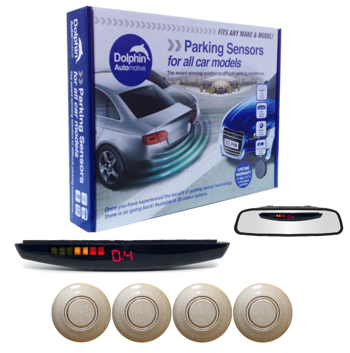 4 Rear Parking Sensors - Audio & Roof Display