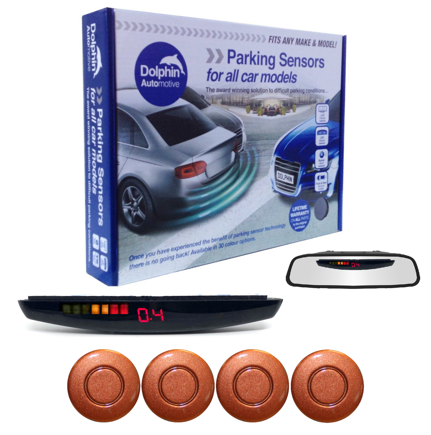 4 Rear Parking Sensors - Audio & Roof Display
