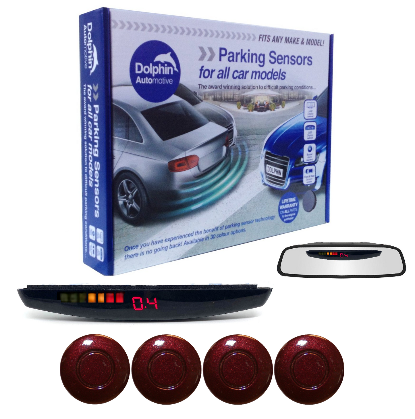 4 Rear Parking Sensors - Audio & Roof Display