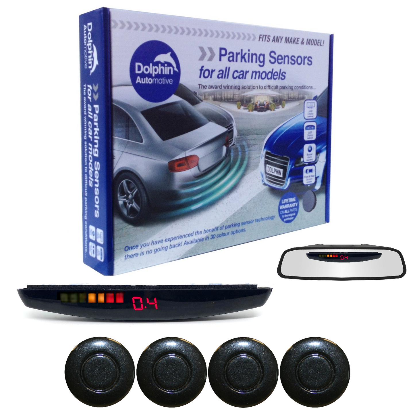 4 Rear Parking Sensors - Audio & Roof Display