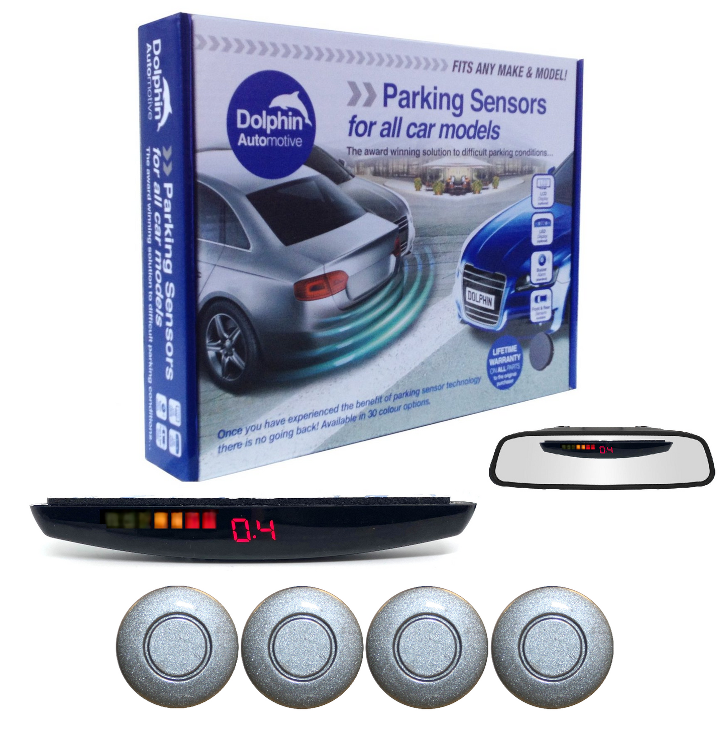 4 Rear Parking Sensors - Audio & Roof Display
