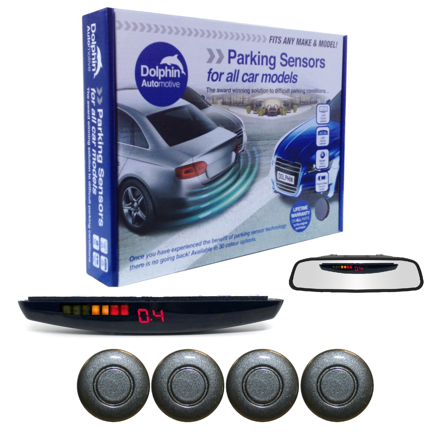 4 Rear Parking Sensors - Audio & Roof Display