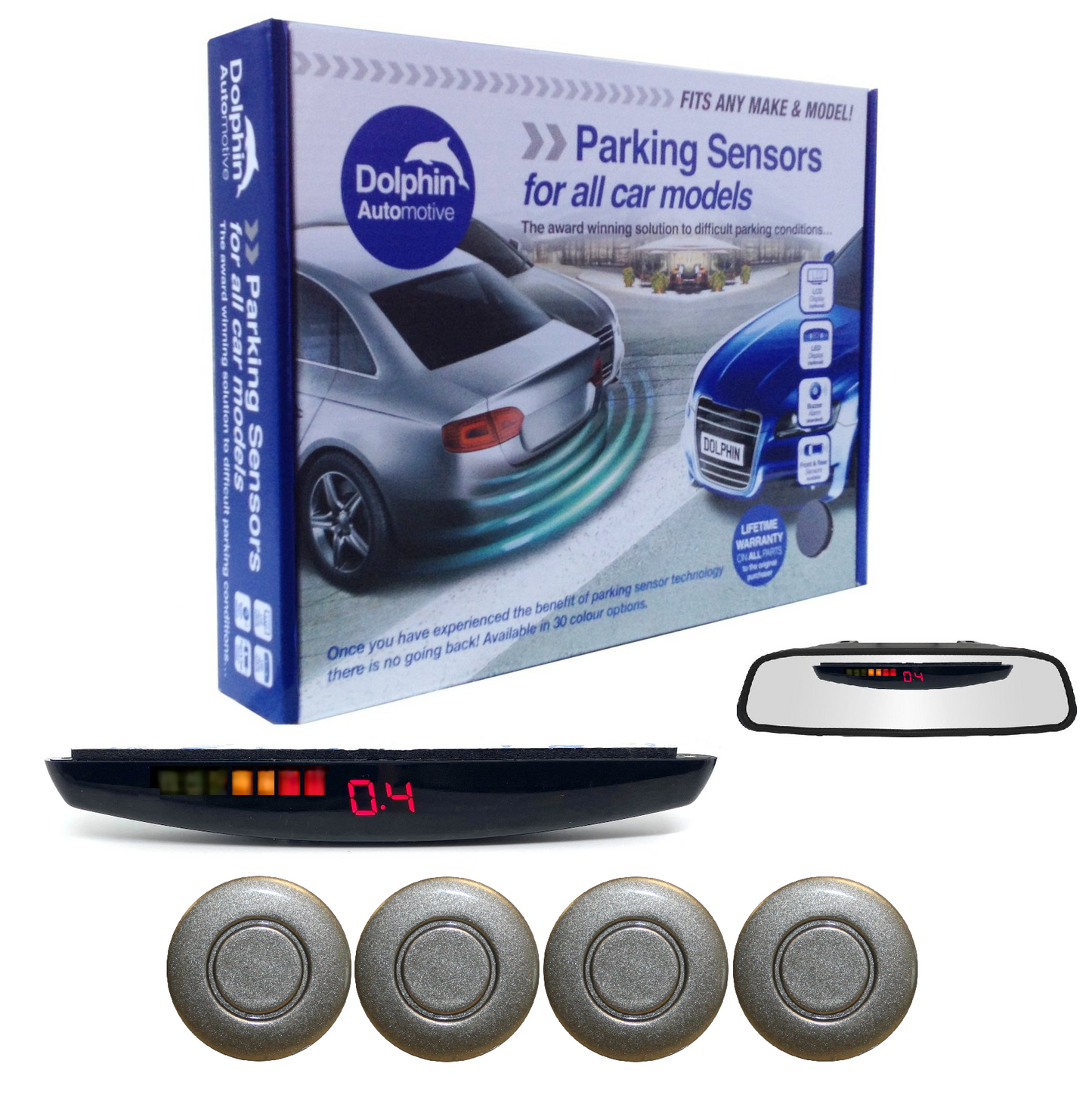 4 Rear Parking Sensors - Audio & Roof Display