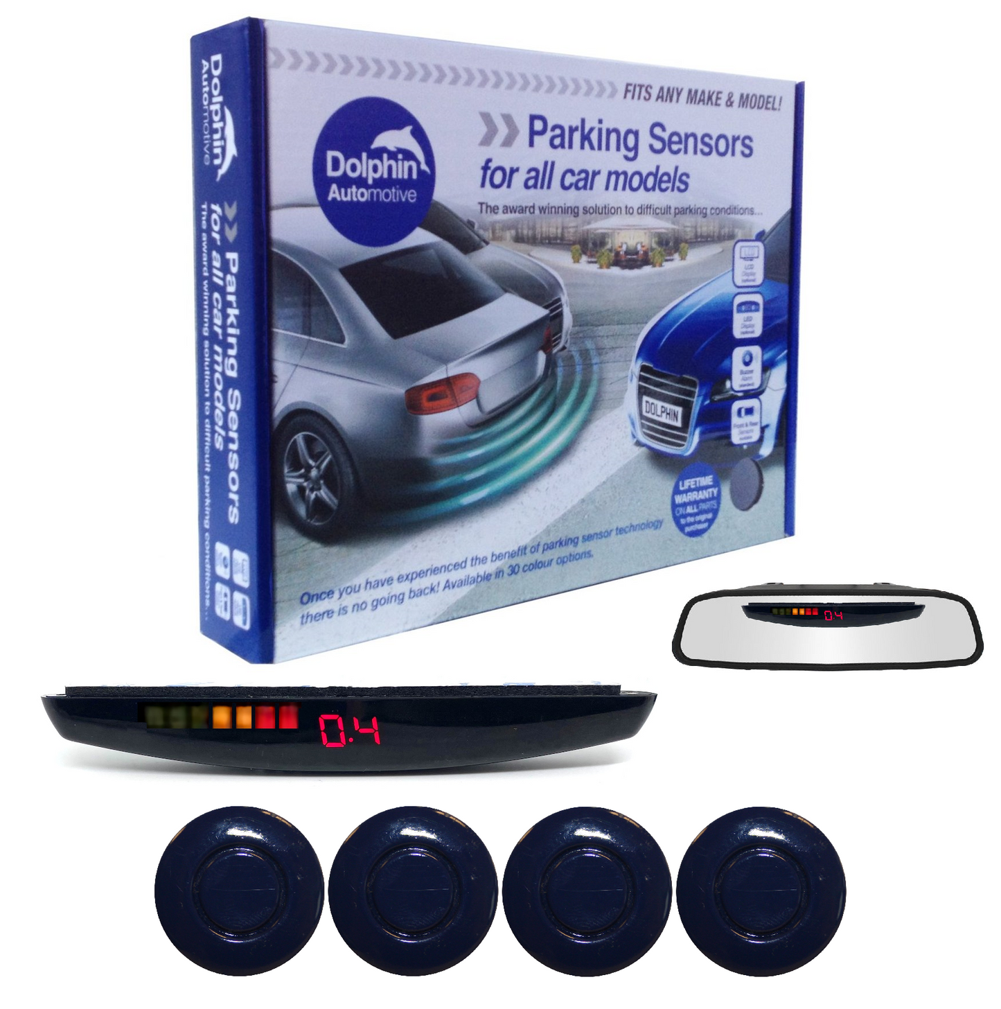 4 Rear Parking Sensors - Audio & Roof Display
