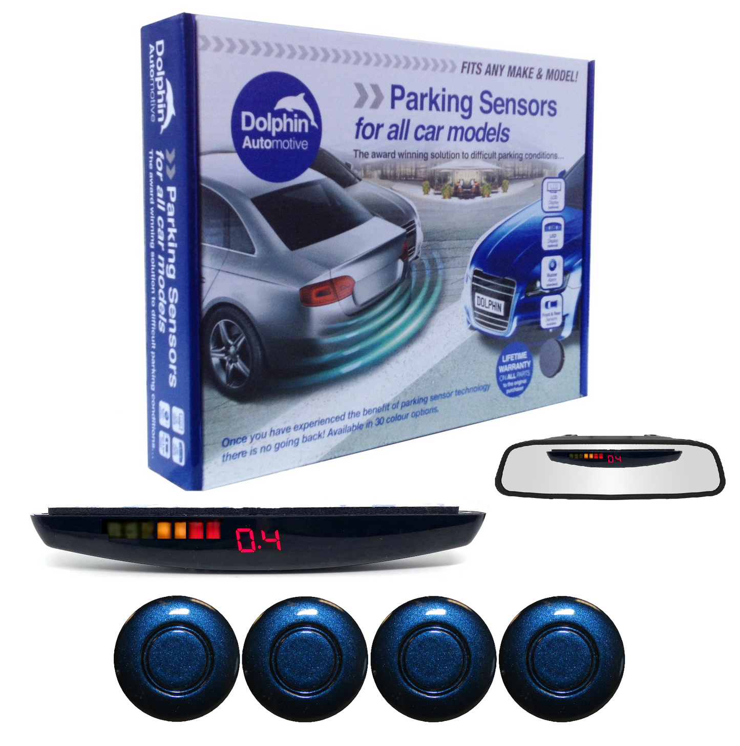 4 Rear Parking Sensors - Audio & Roof Display