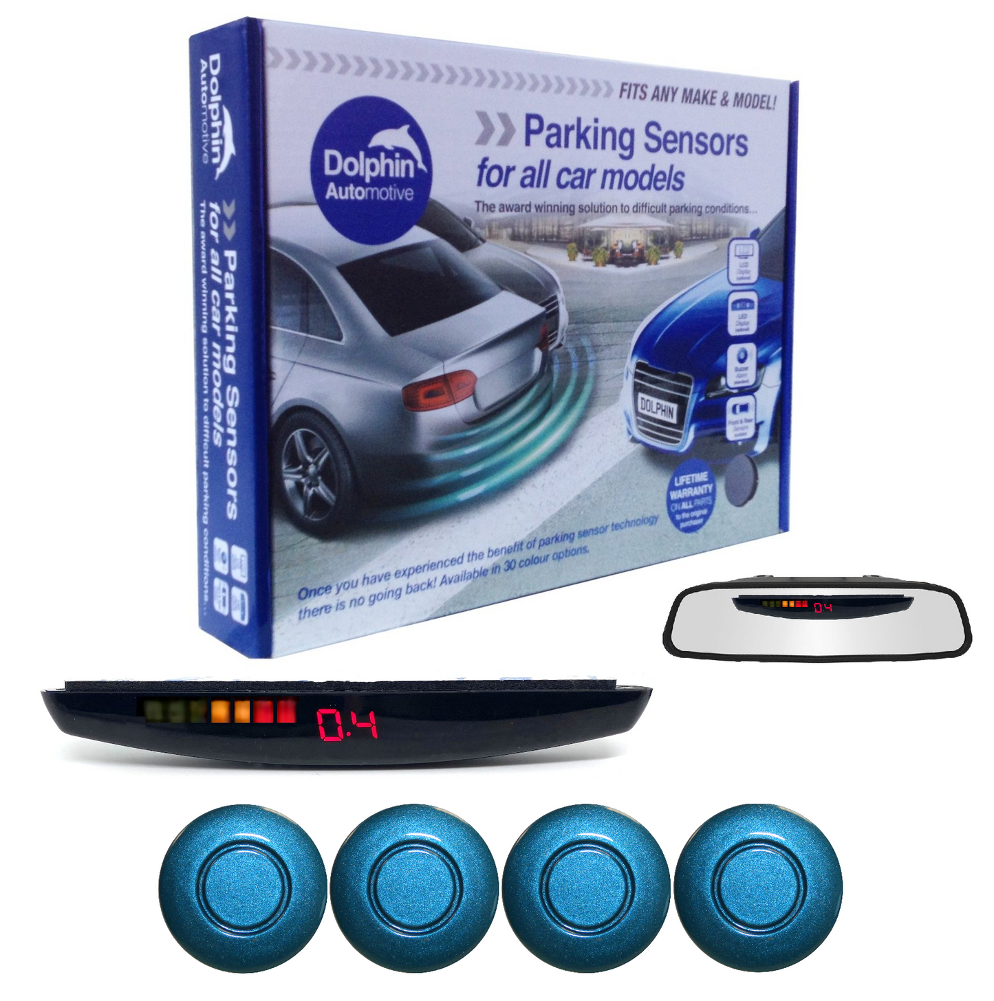 4 Rear Parking Sensors - Audio & Roof Display