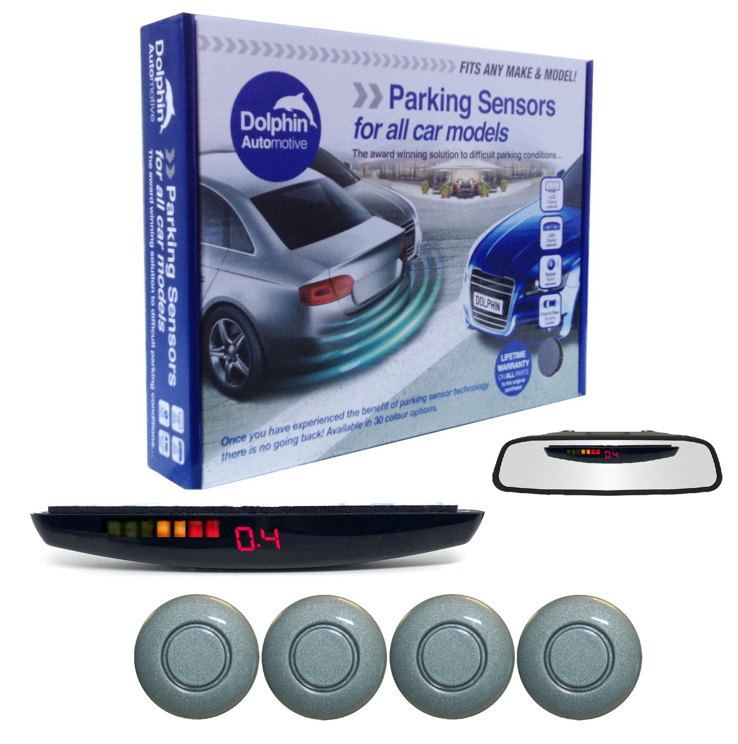 4 Rear Parking Sensors - Audio & Roof Display