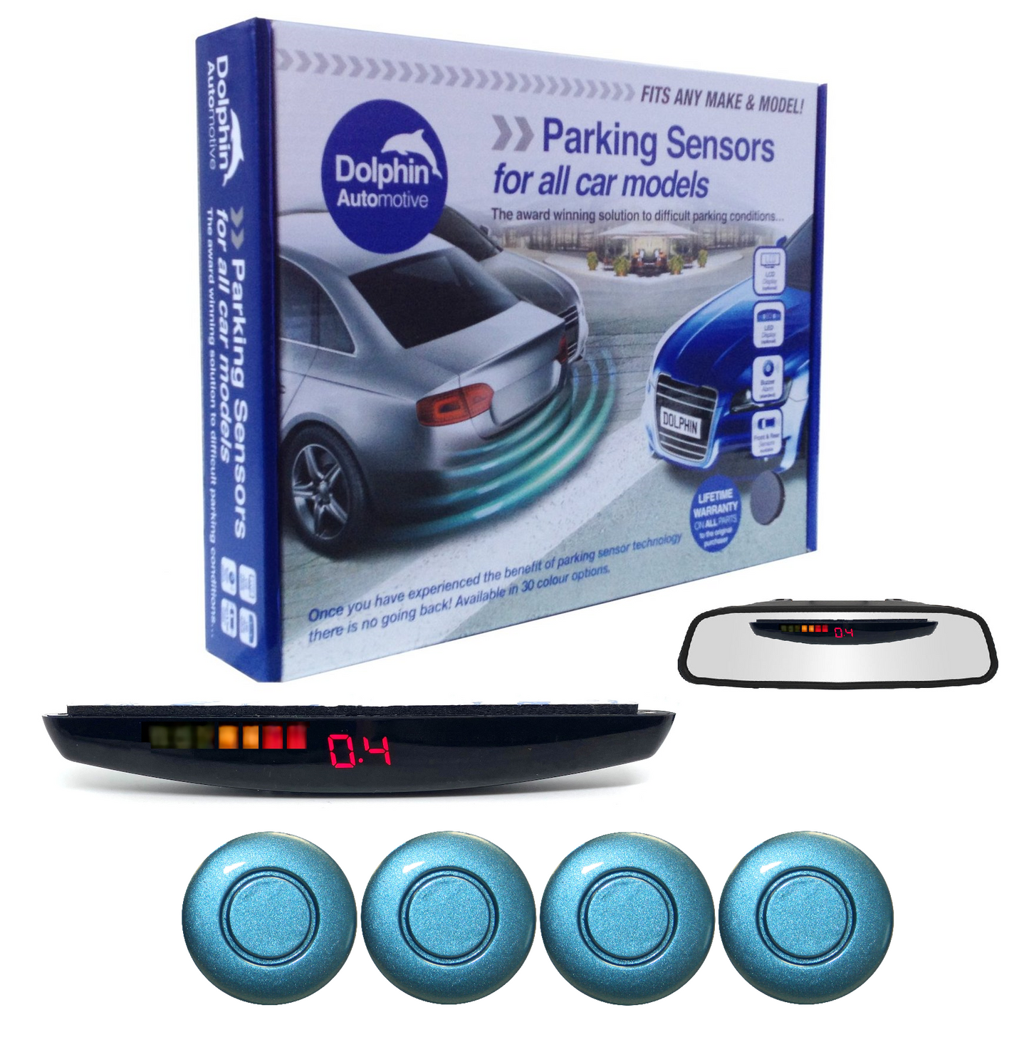 4 Rear Parking Sensors - Audio & Roof Display