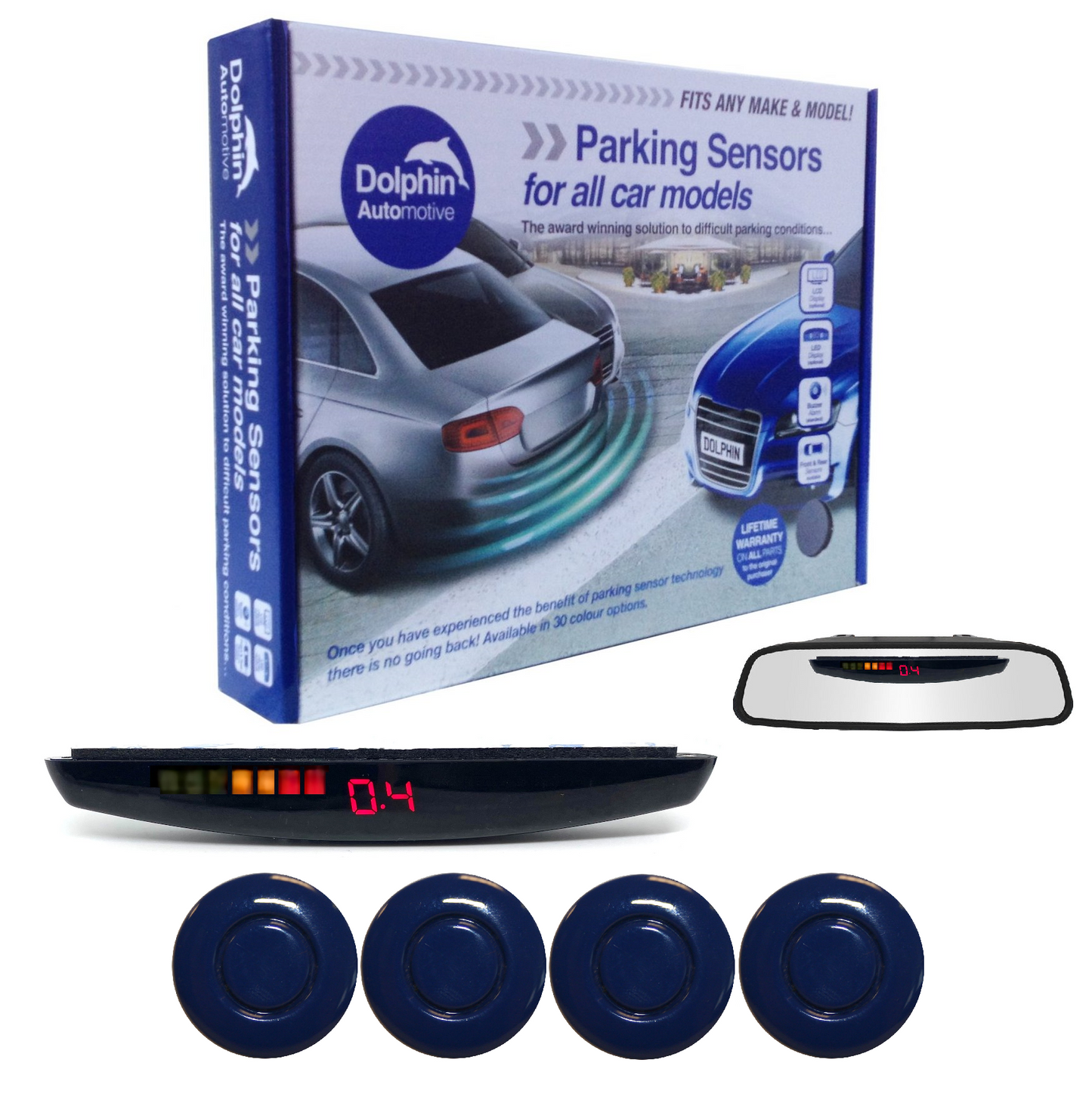 4 Rear Parking Sensors - Audio & Roof Display