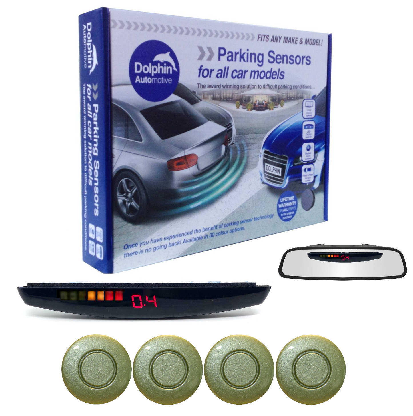 4 Rear Parking Sensors - Audio & Roof Display