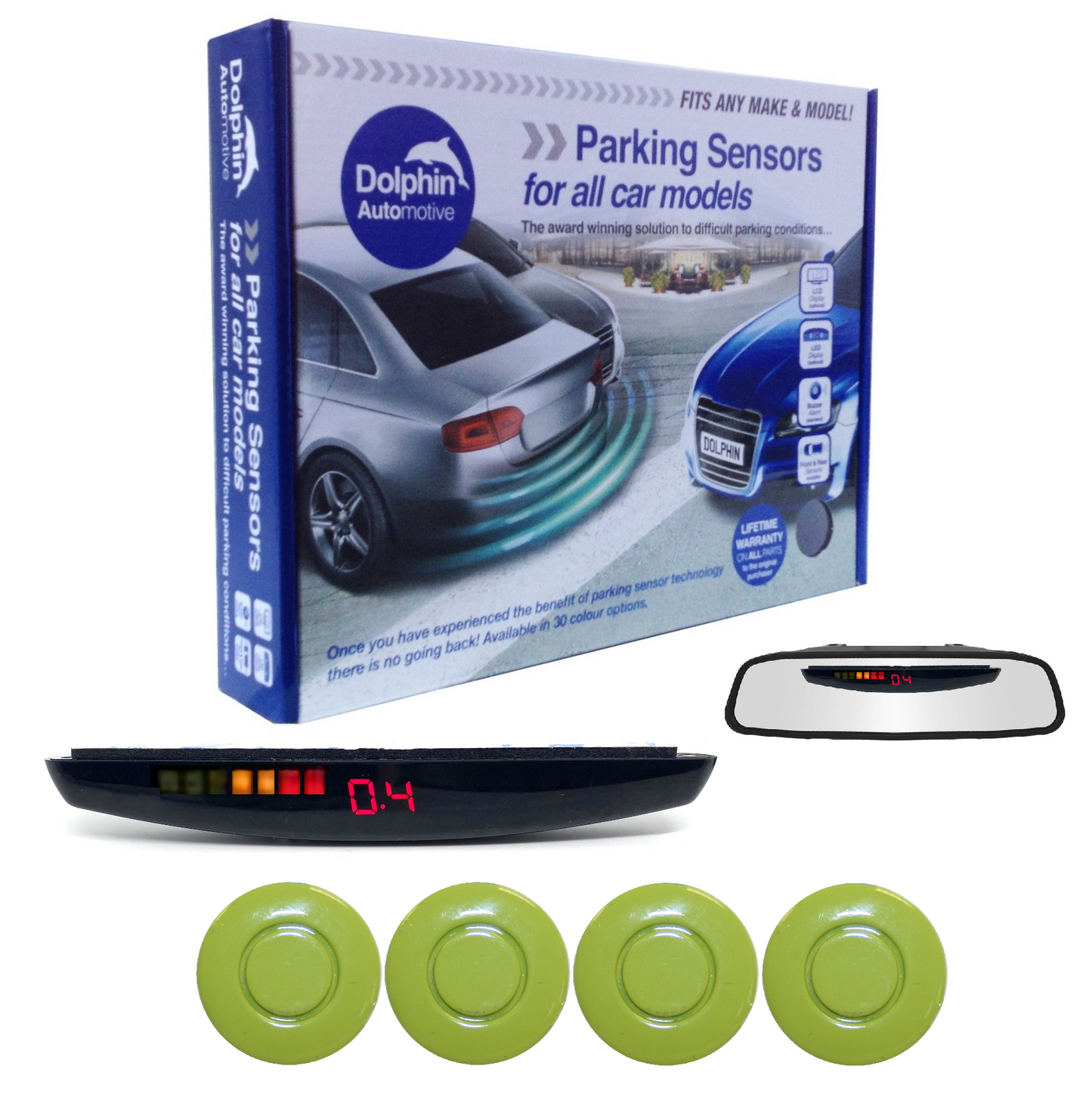 4 Rear Parking Sensors - Audio & Roof Display