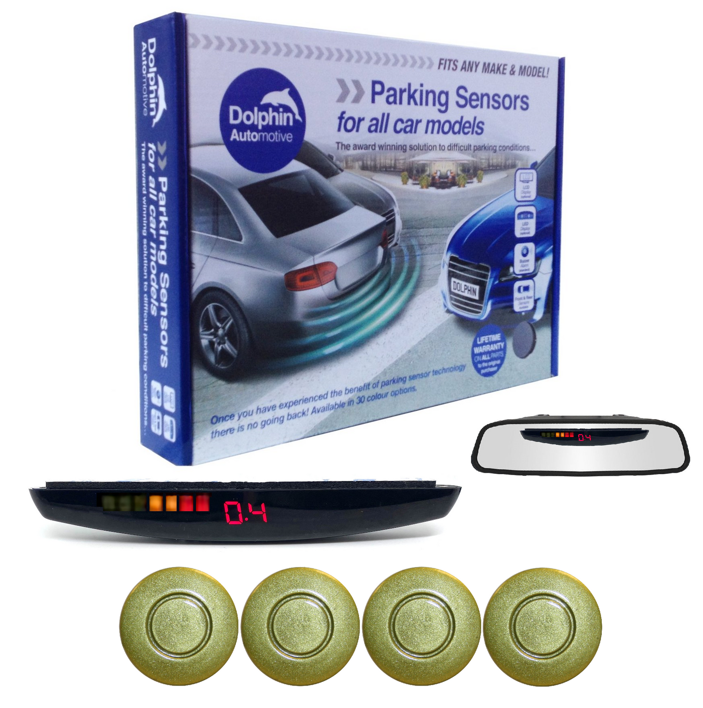 4 Rear Parking Sensors - Audio & Roof Display