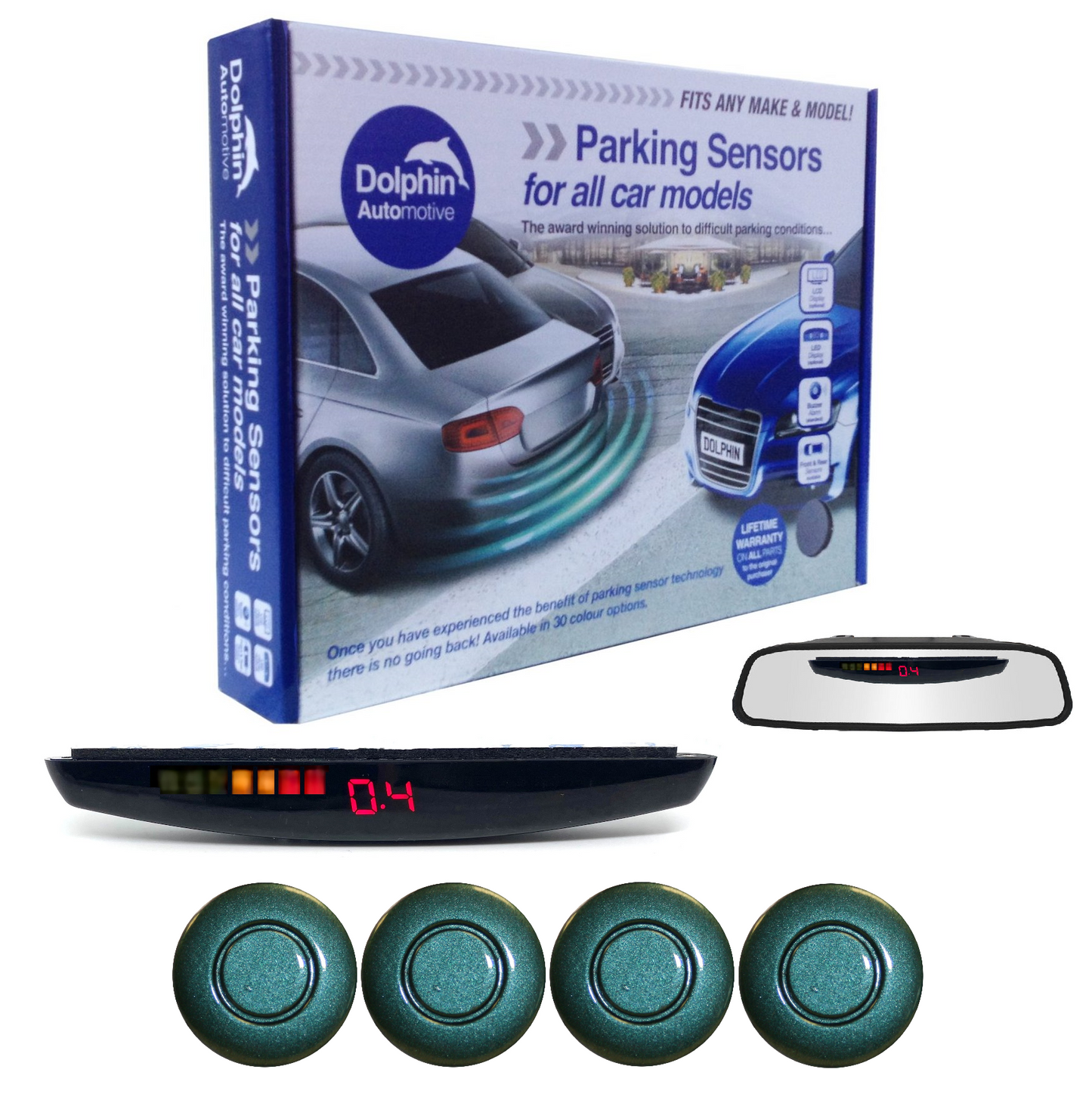 4 Rear Parking Sensors - Audio & Roof Display