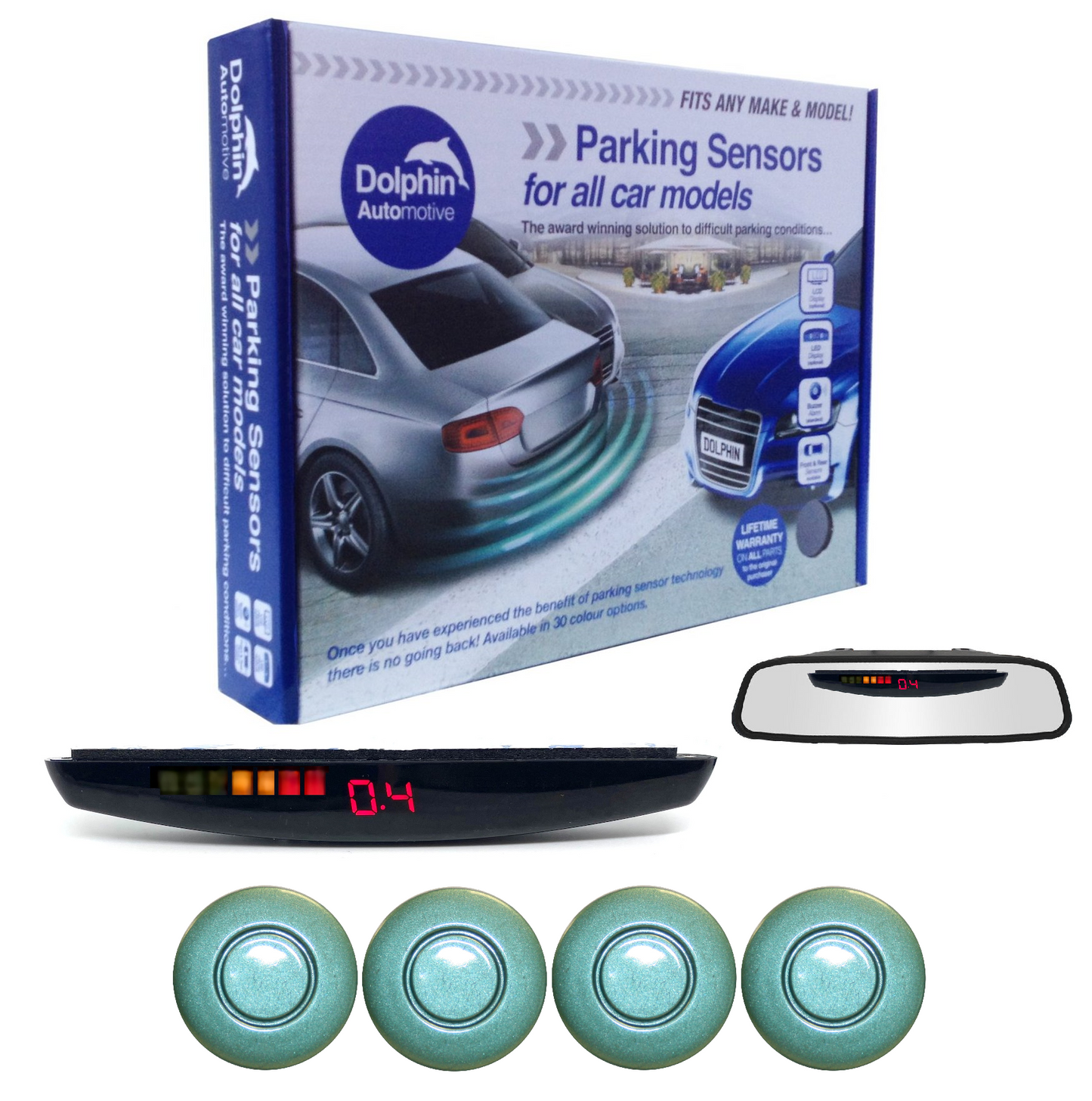4 Rear Parking Sensors - Audio & Roof Display