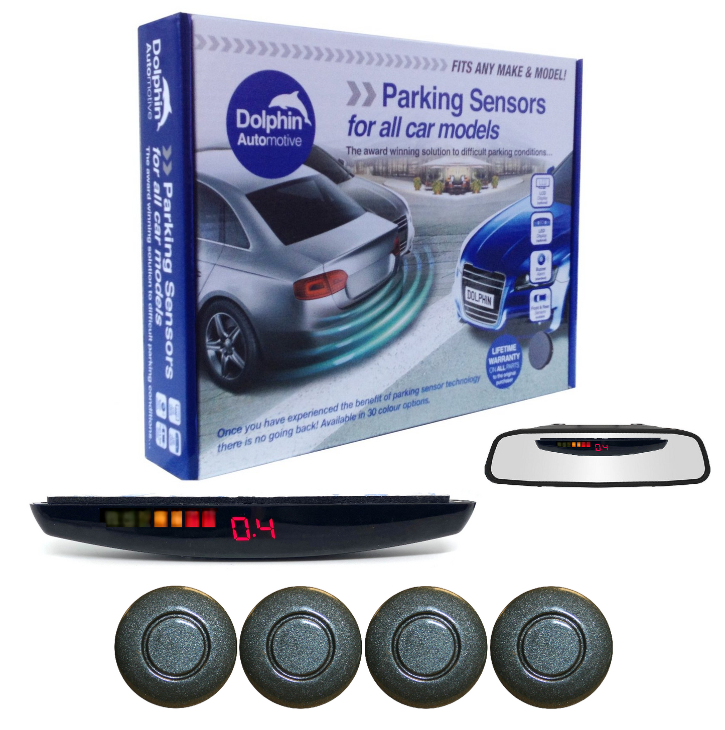 4 Rear Parking Sensors - Audio & Roof Display
