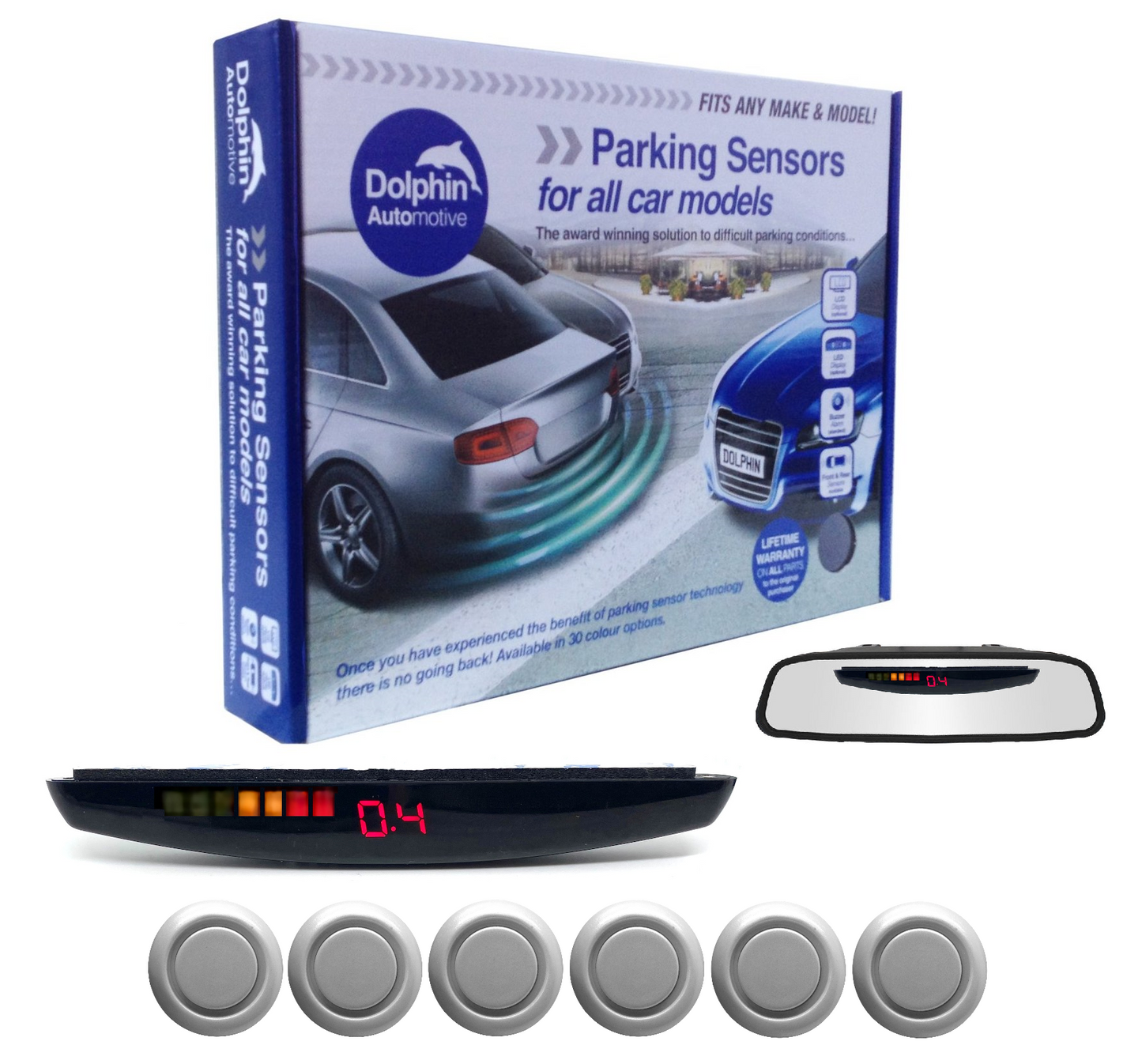 Micro Dolphin Rear Roof Display 6 Sensor Reversing Kit