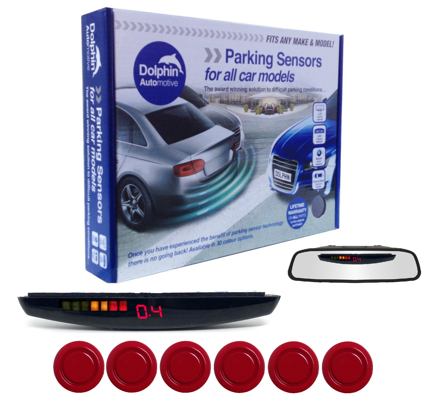 Micro Dolphin Rear Roof Display 6 Sensor Reversing Kit
