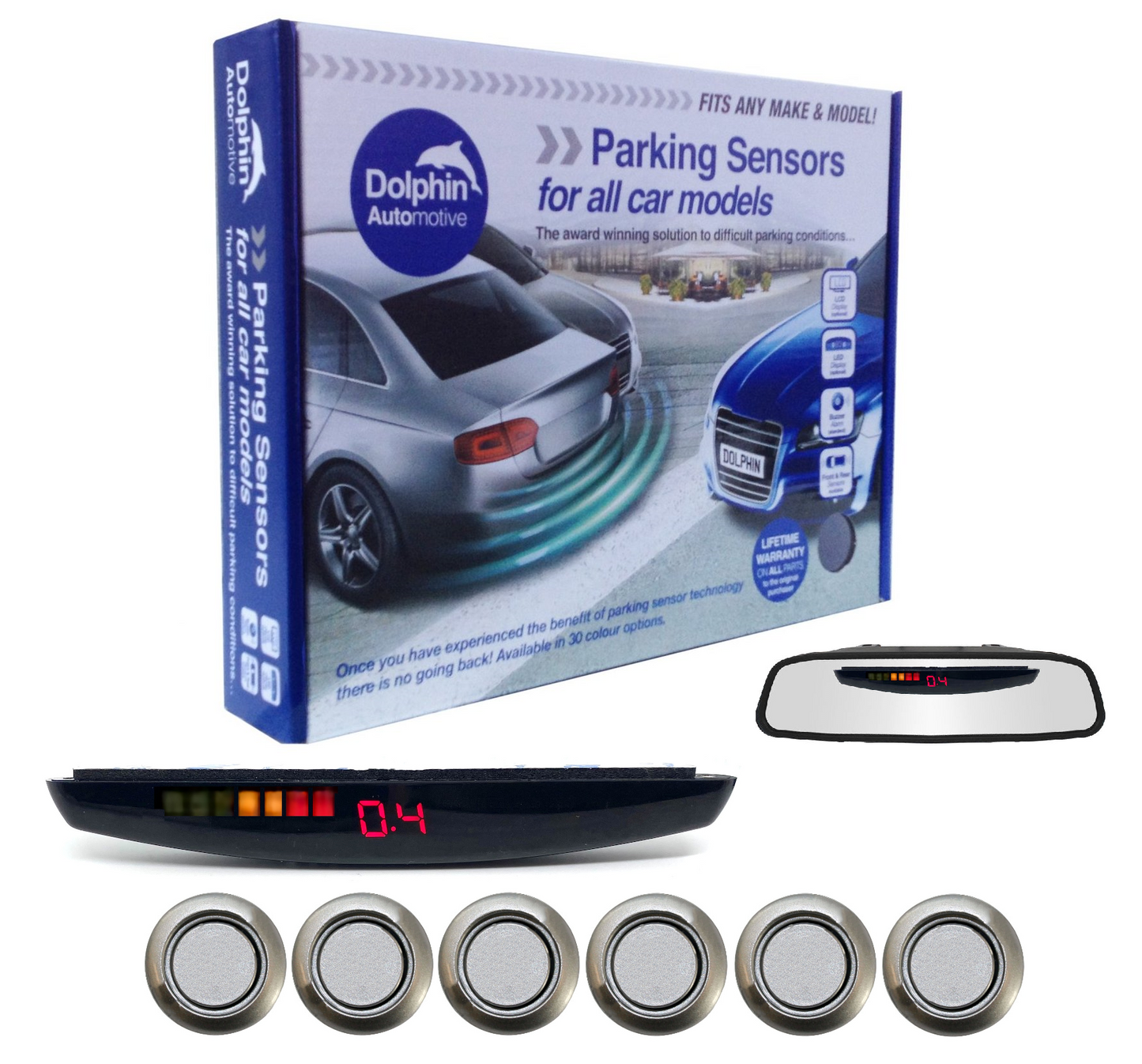 Micro Dolphin Rear Roof Display 6 Sensor Reversing Kit