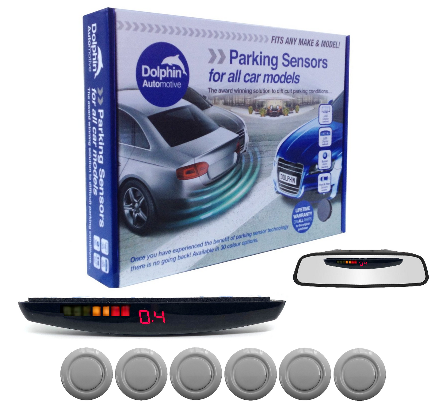 Micro Dolphin Rear Roof Display 6 Sensor Reversing Kit