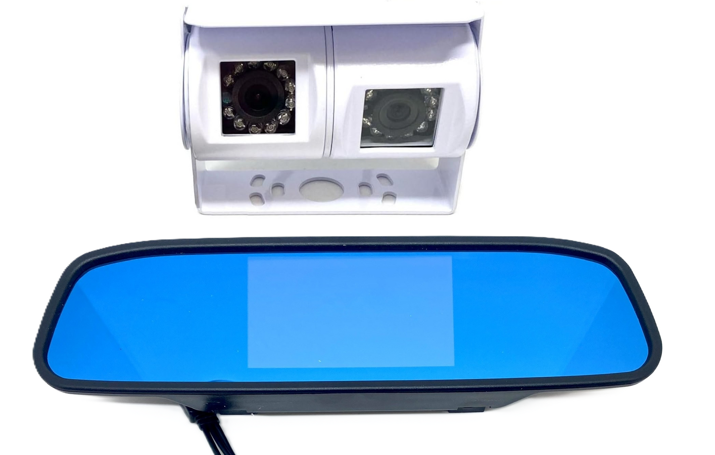 Twin/Dual Van/Motorhome Camera Bracket Mount - White