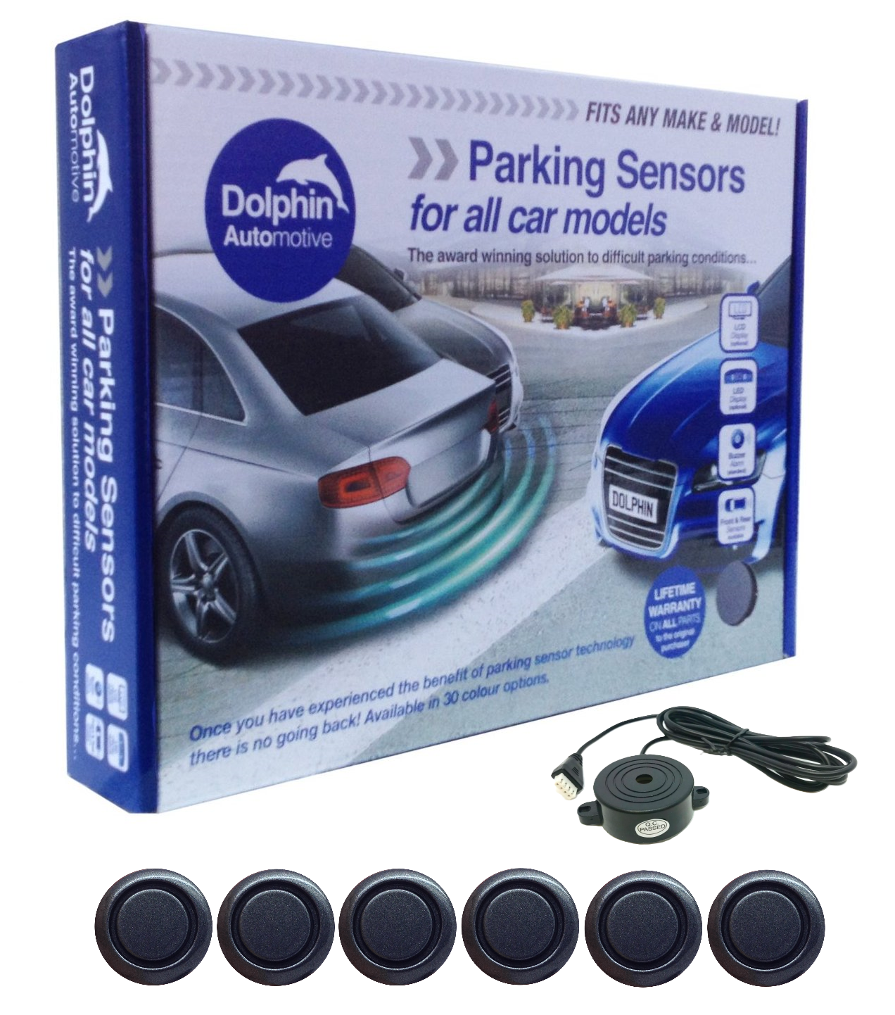 Micro Dolphin Rear Audio 6 Sensor Reversing Kit