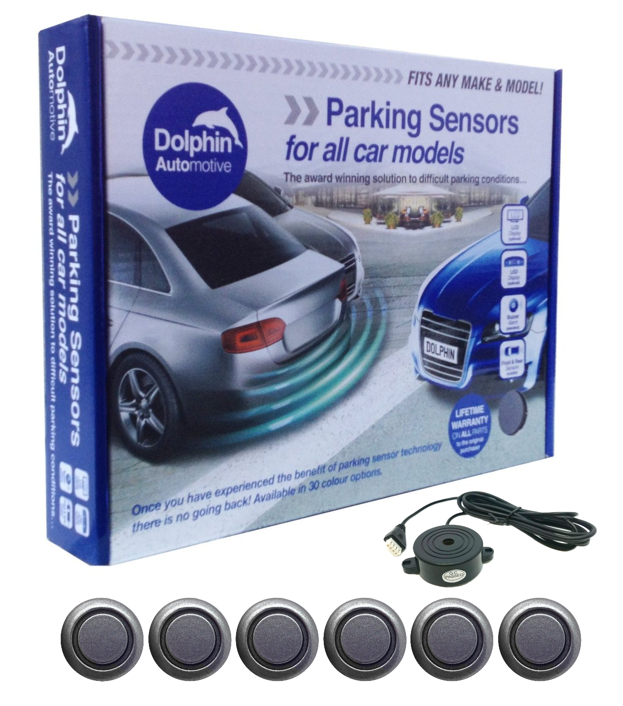Micro Dolphin Rear Audio 6 Sensor Reversing Kit