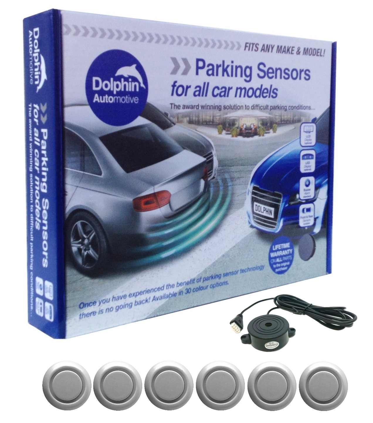 Micro Dolphin Rear Audio 6 Sensor Reversing Kit
