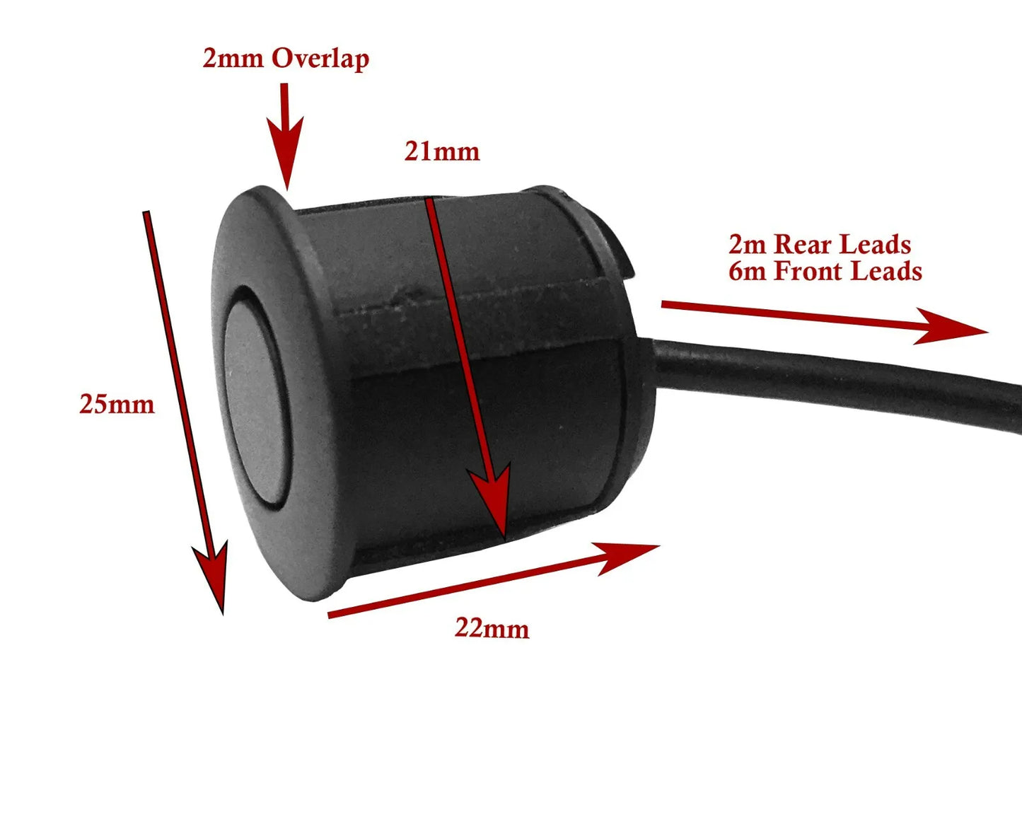 4 Rear Parking Sensors - Audio & Dash Display