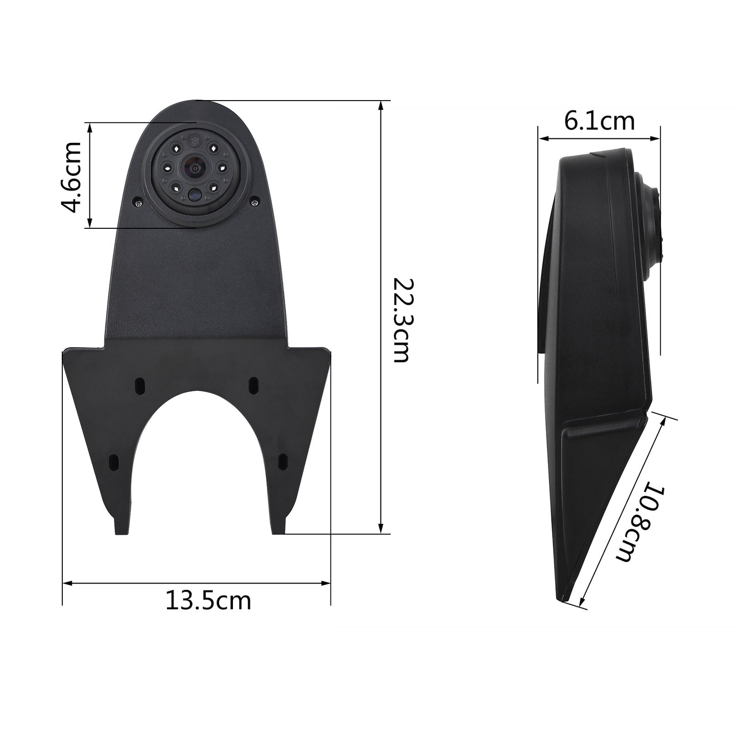 Van / Motorhome Universal Roof Mounting Rear Parking Camera - Black