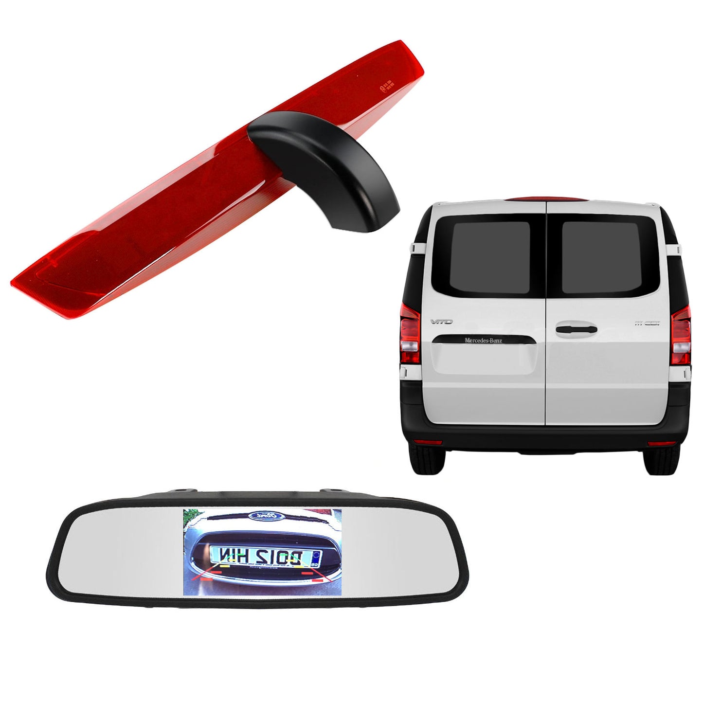 Mercedes Benz Vito (twin rear barn doors) Reversing Camera 2007-onwards