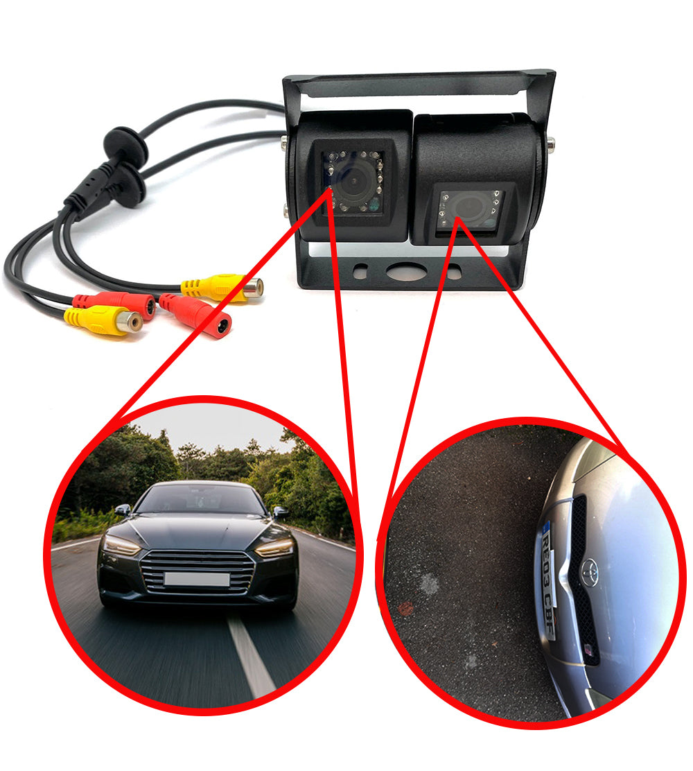 Twin/Dual Van/Motorhome Camera Bracket Mount - Black