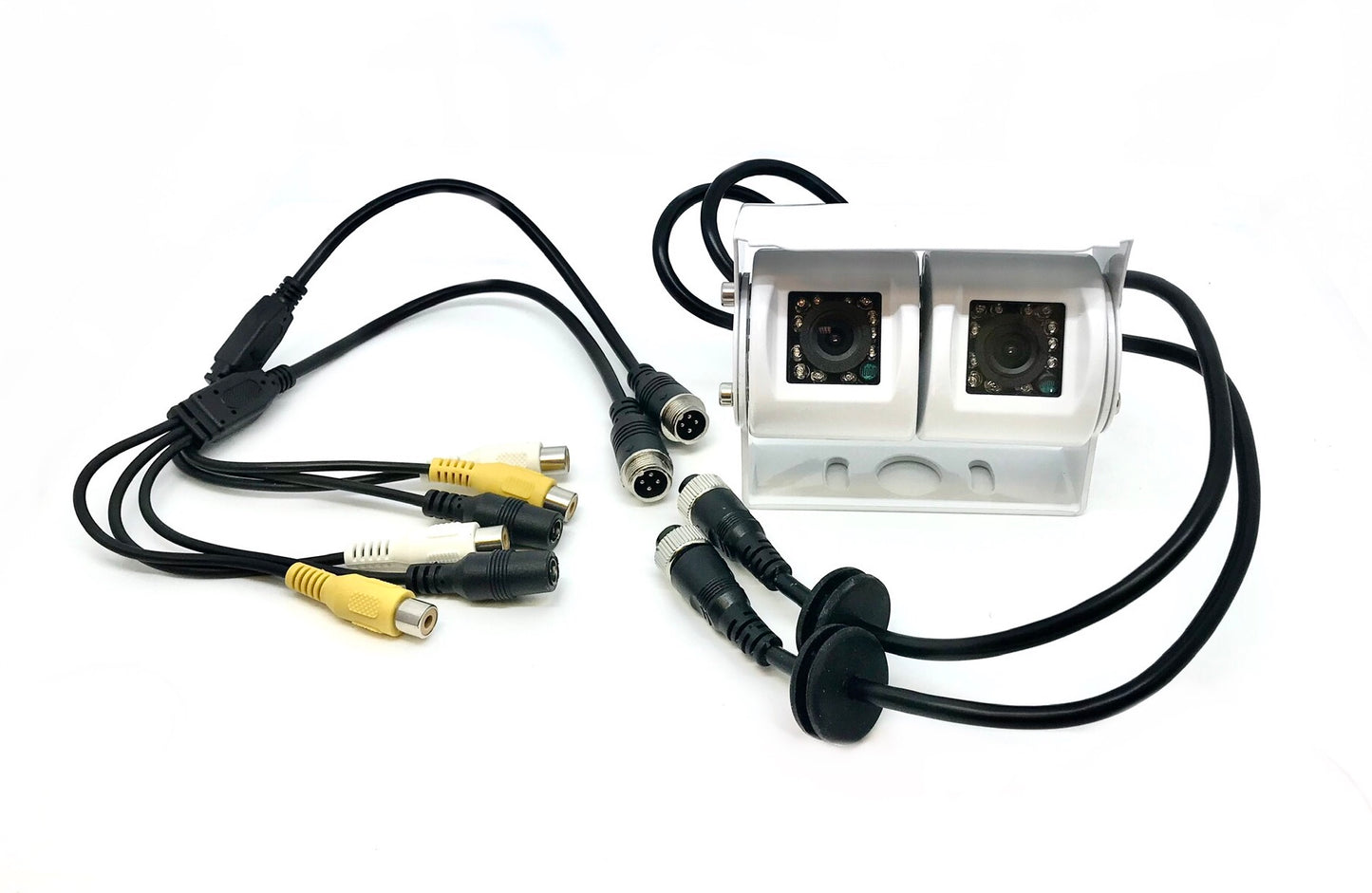 Twin/Dual Van/Motorhome Camera Bracket Mount - White