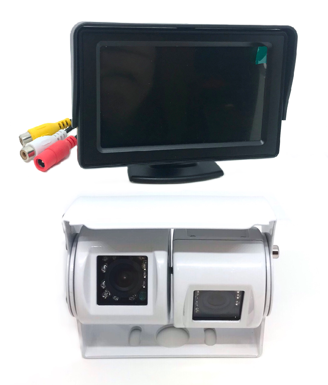 Twin/Dual Van/Motorhome Camera Bracket Mount - White