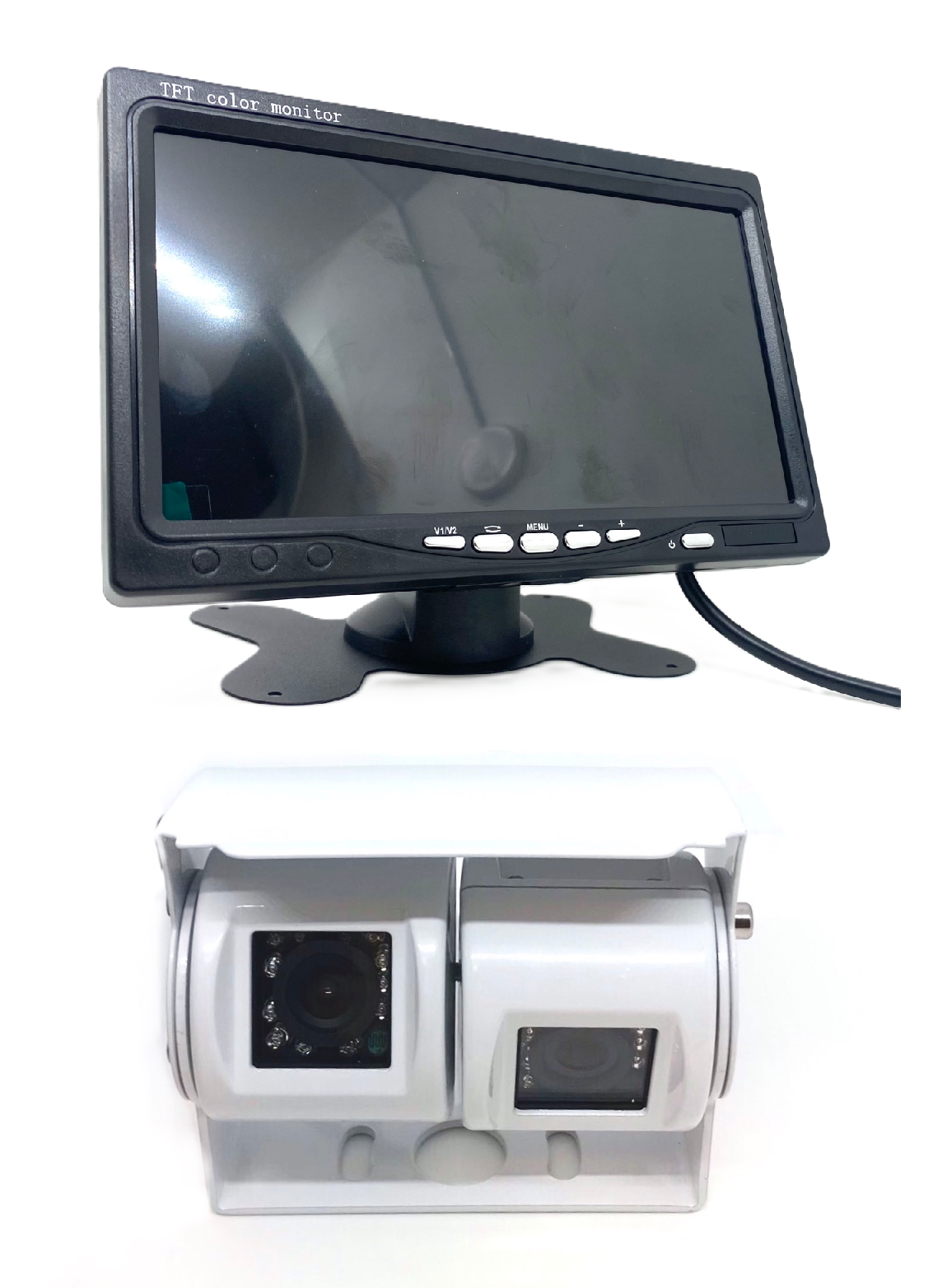 Twin/Dual Van/Motorhome Camera Bracket Mount - White
