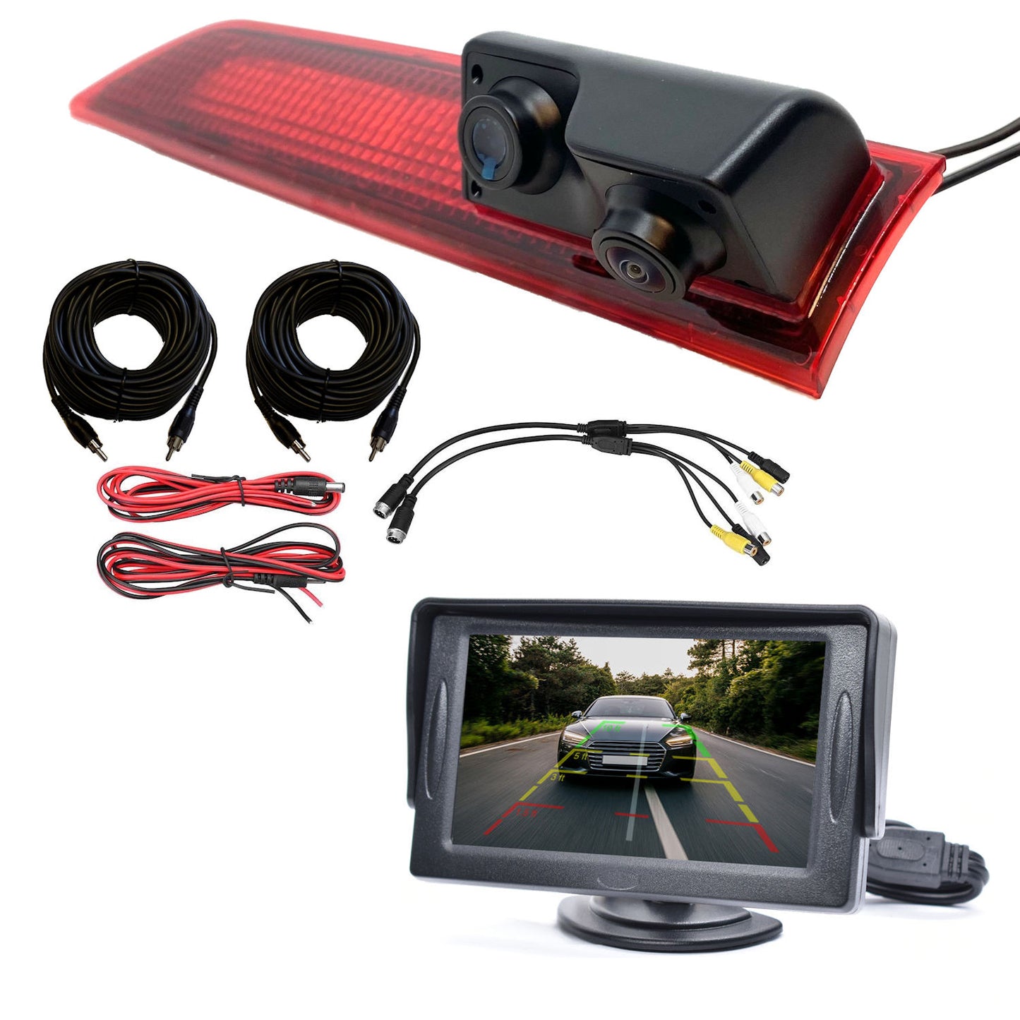 Dual/Twin Rear Brake Light Cameras for Ford Transit From 2012 - May 2016