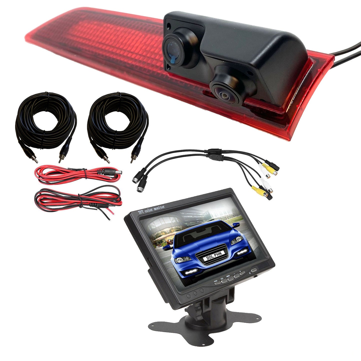 Dual/Twin Rear Brake Light Cameras for Ford Transit Custom From May 2016 - onwards