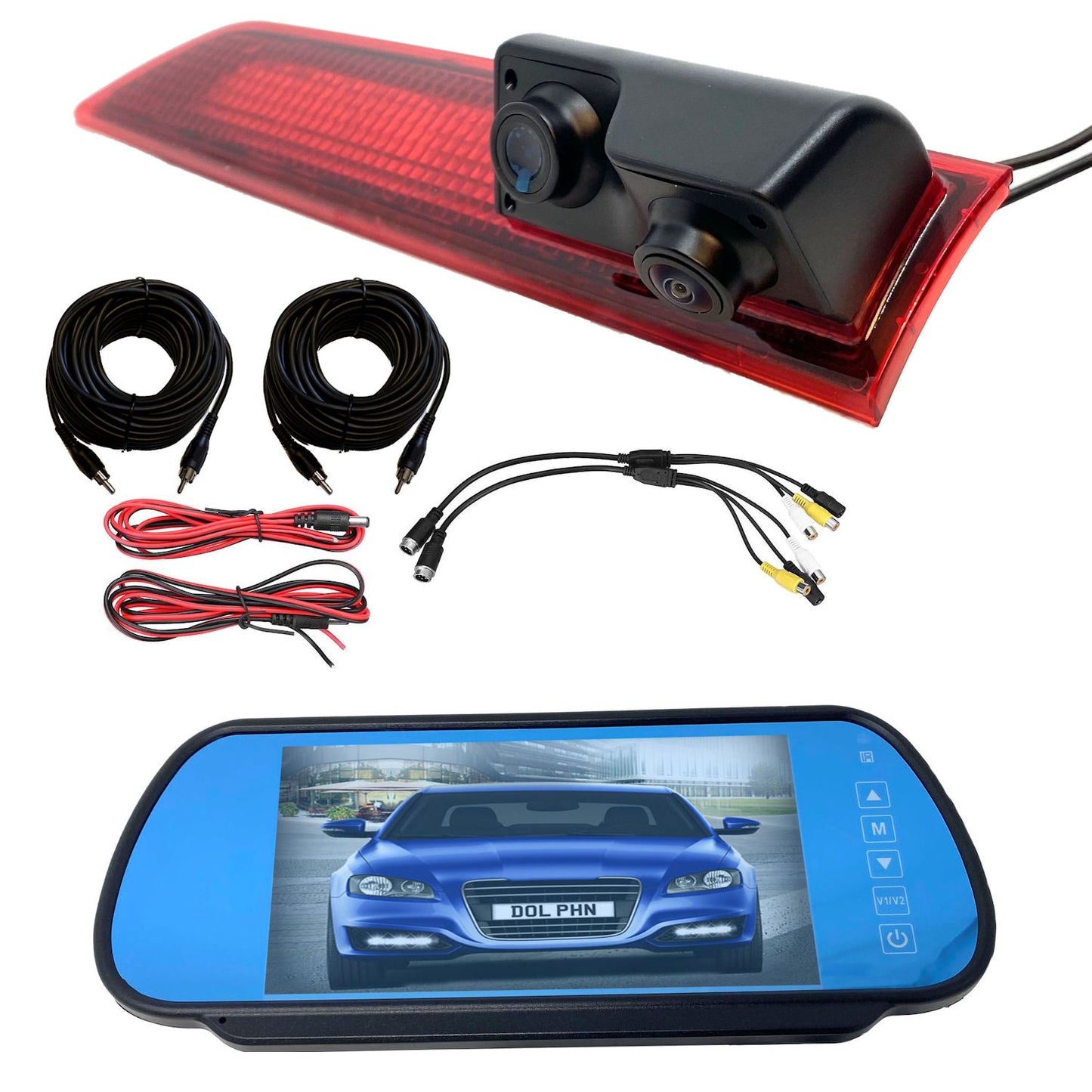 Dual/Twin Rear Brake Light Cameras for Ford Transit Custom From May 2016 - onwards
