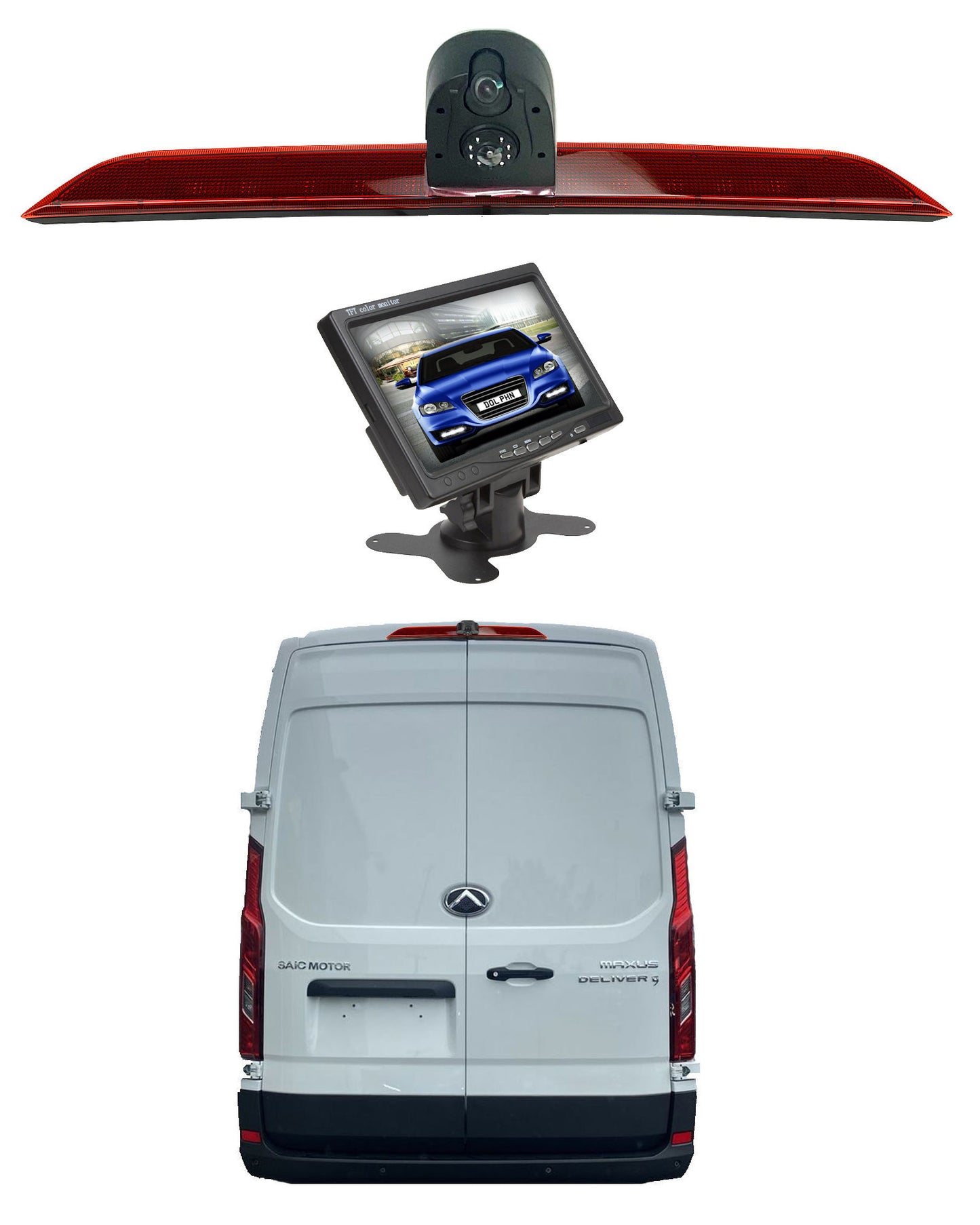 Dual/Twin Rear Brake Light Cameras for Maxus Deliver 9, Maxus V90 Vans Built From 2019 Onwards