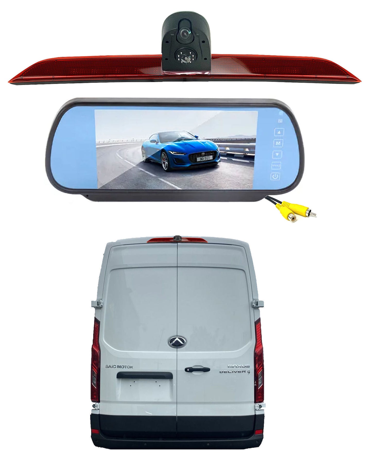 Dual/Twin Rear Brake Light Cameras for Maxus Deliver 9, Maxus V90 Vans Built From 2019 Onwards