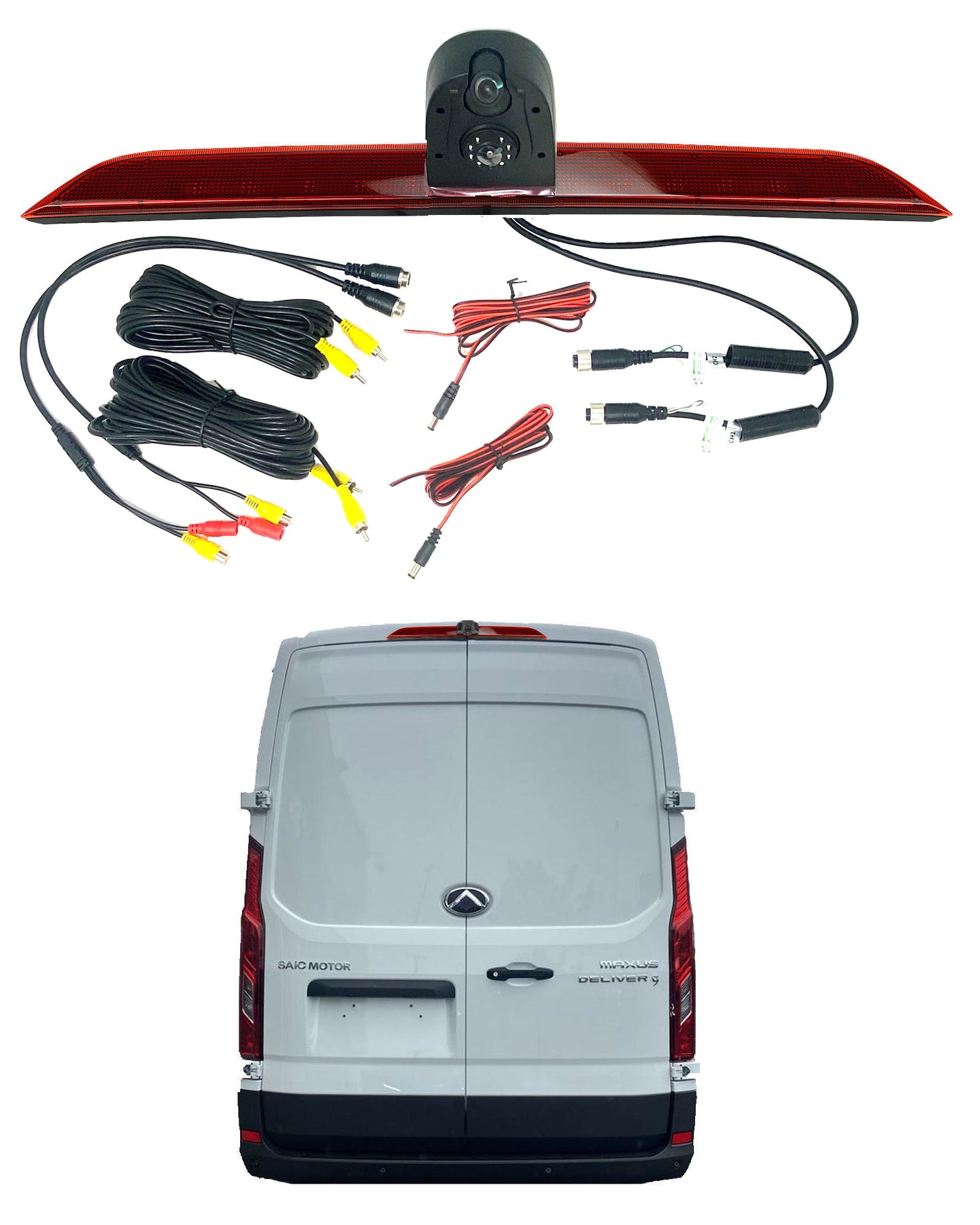 Dual/Twin Rear Brake Light Cameras for Maxus Deliver 9, Maxus V90 Vans Built From 2019 Onwards