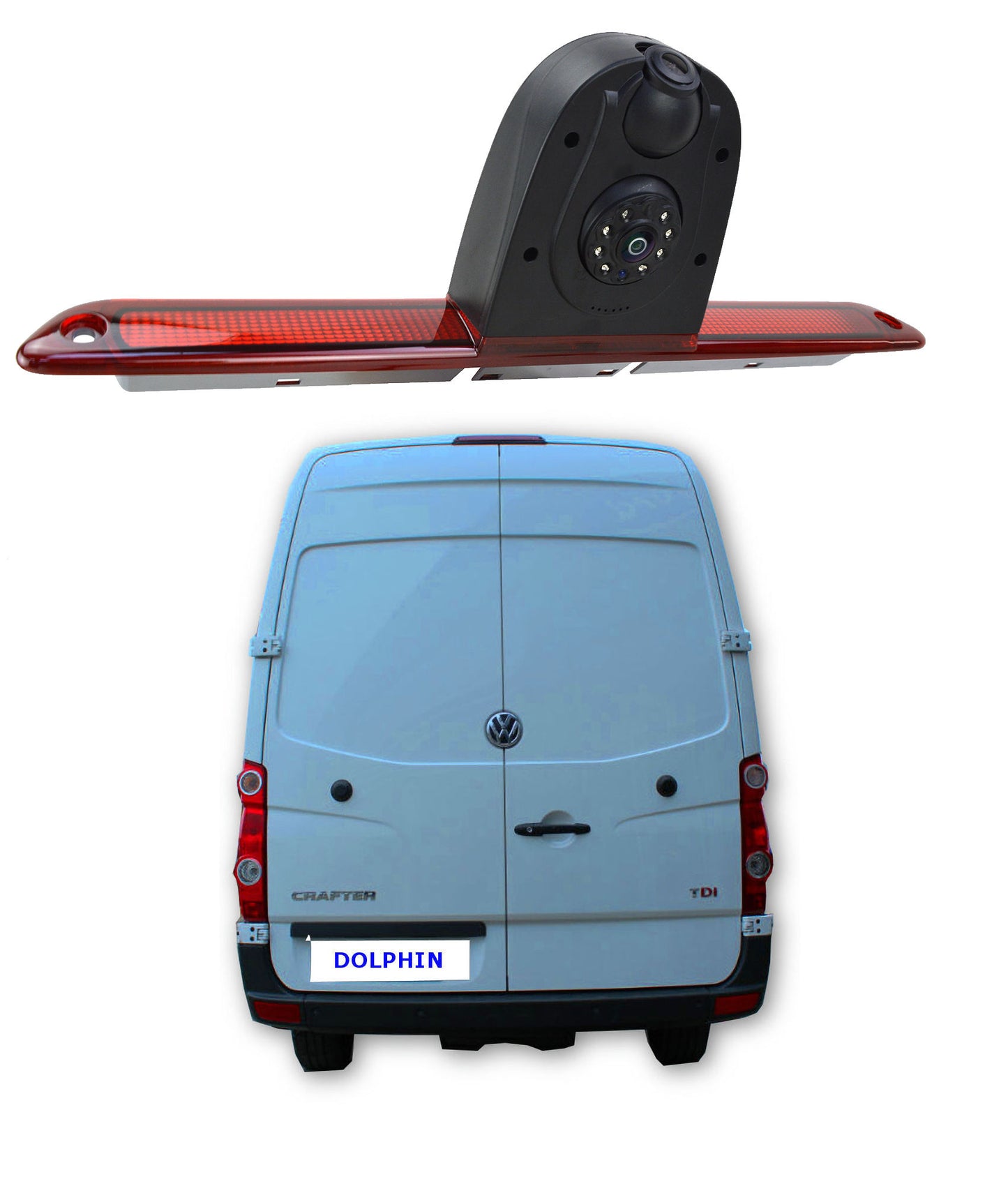Dual/Twin Rear Brake Light Cameras for VW Crafter from 2007 to 2015